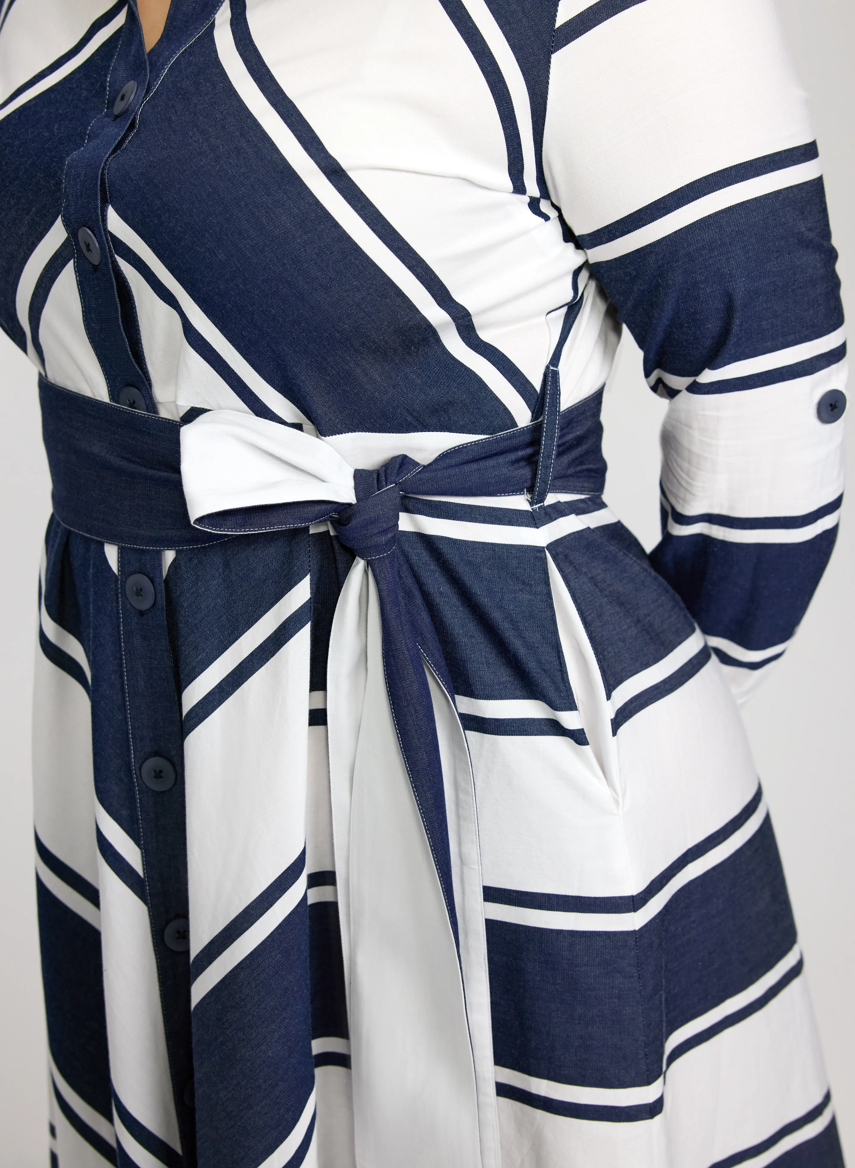 Joseph Ribkoff - Stripe Midi Dress - Image 5