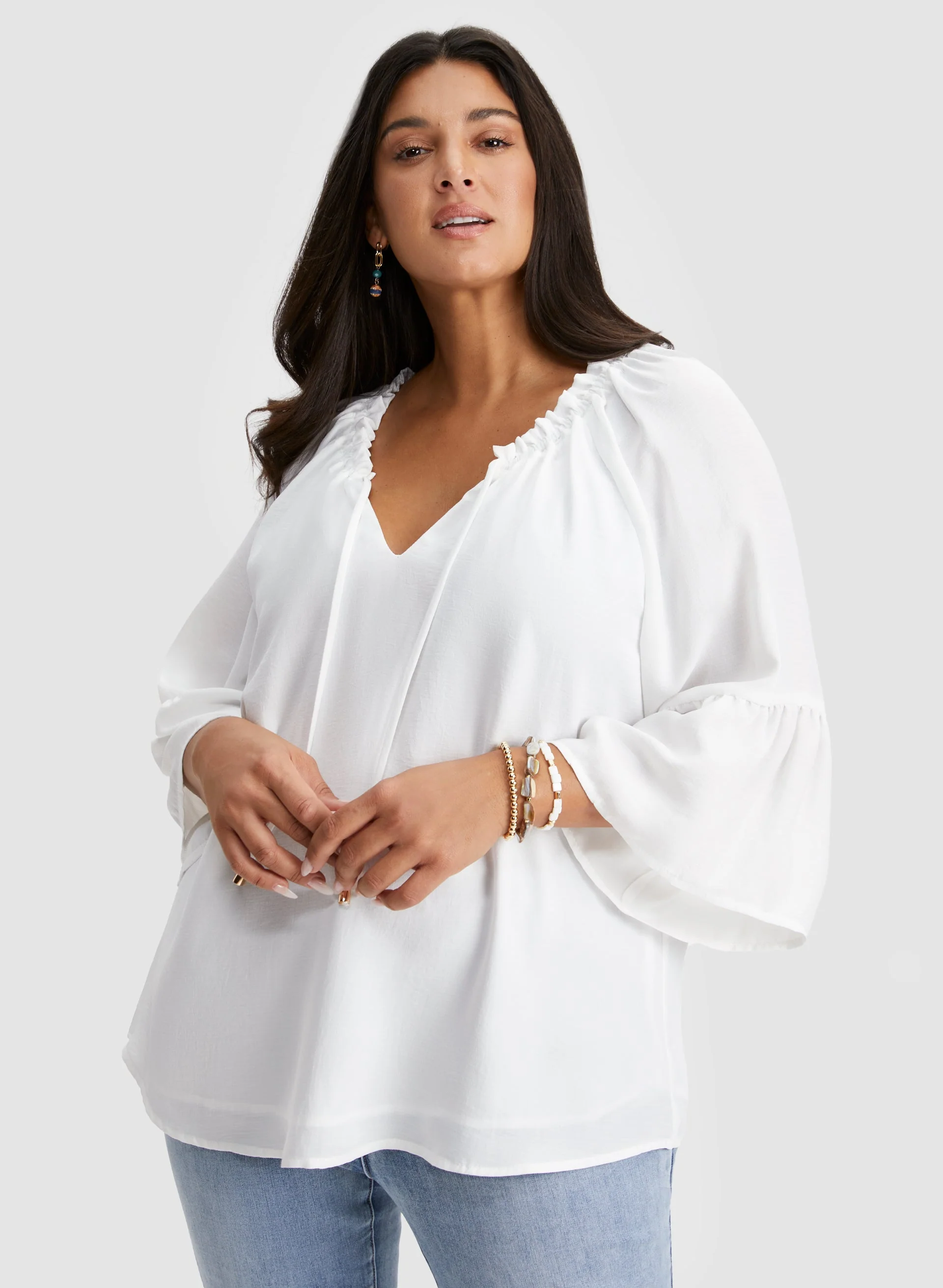 Joseph Ribkoff - V-Neck Blouse - Image 5