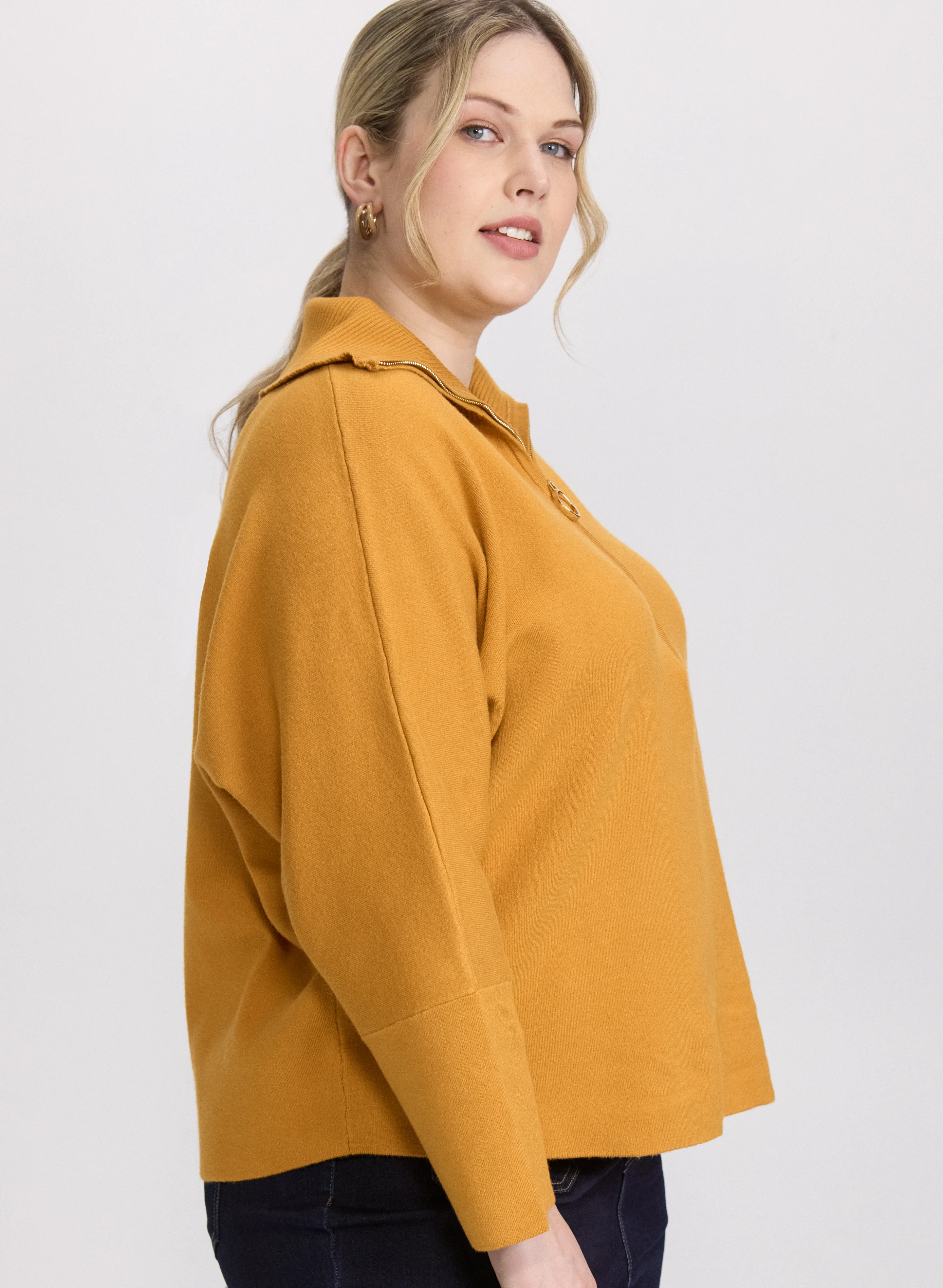 Joseph Ribkoff - Zip-Up Pullover Sweater - Image 5