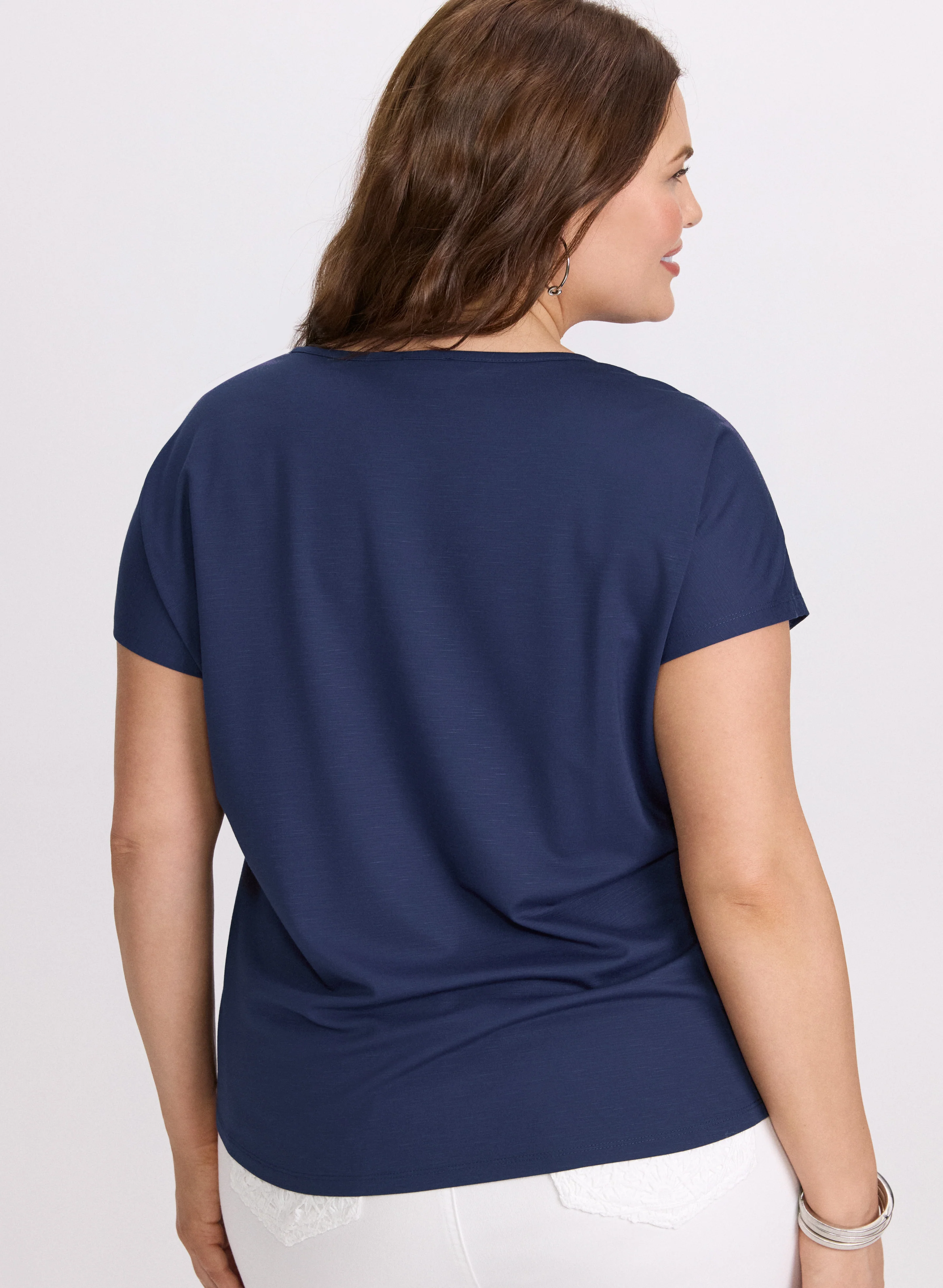 Keyhole Cut-Out T-Shirt - Image 4