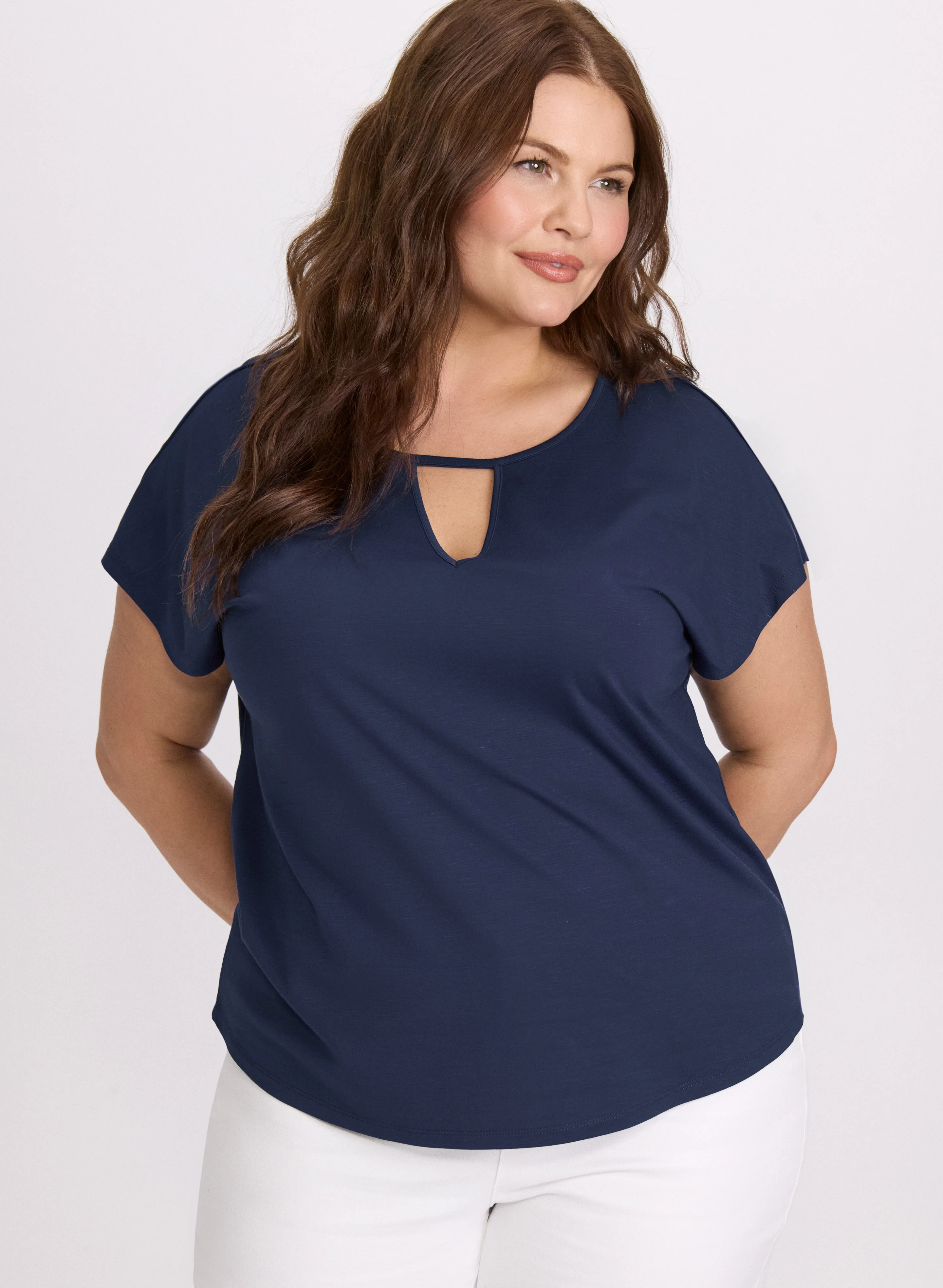 Keyhole Cut-Out T-Shirt - Image 5