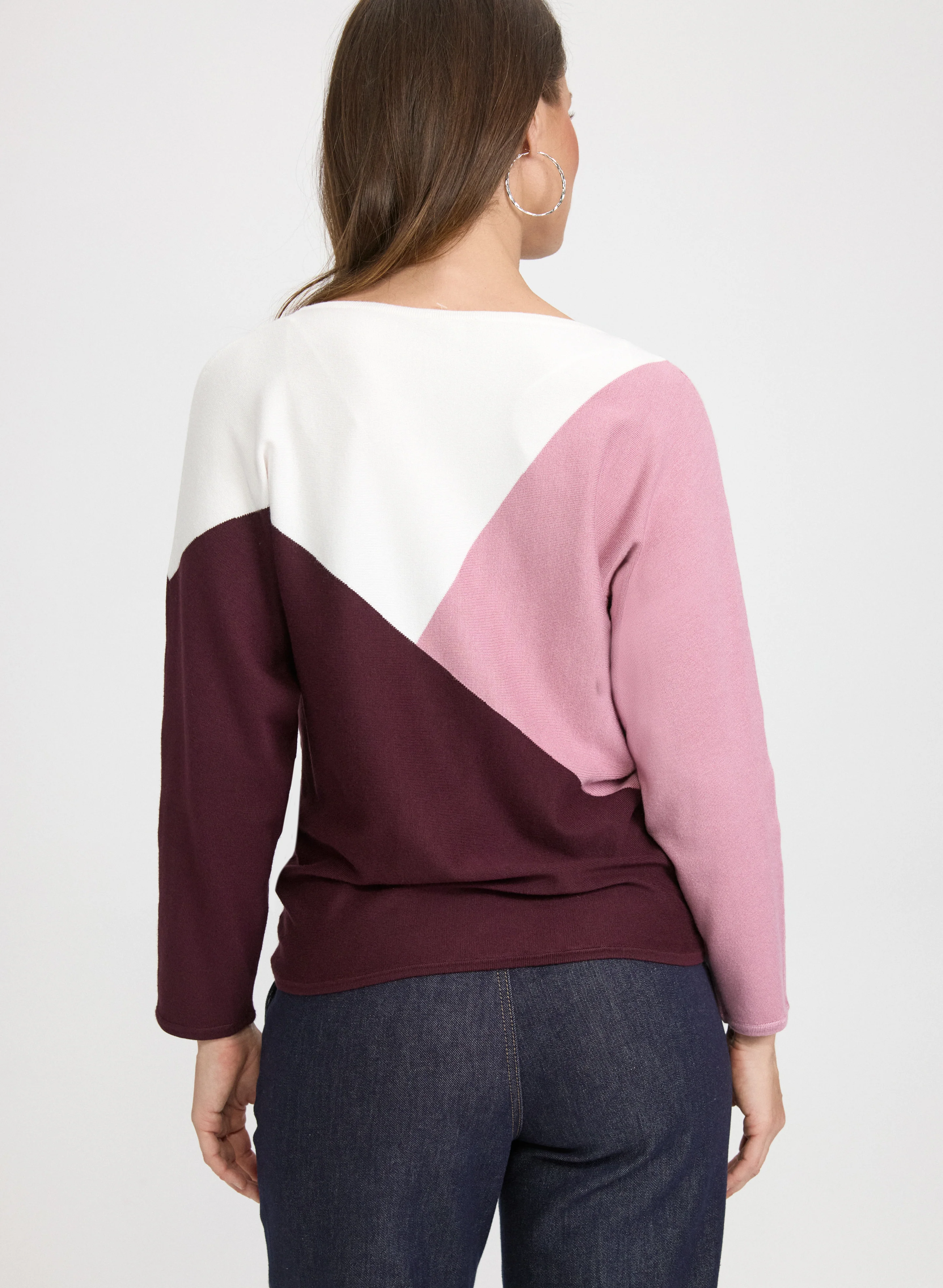 Knit Colour Block Sweater - Image 4