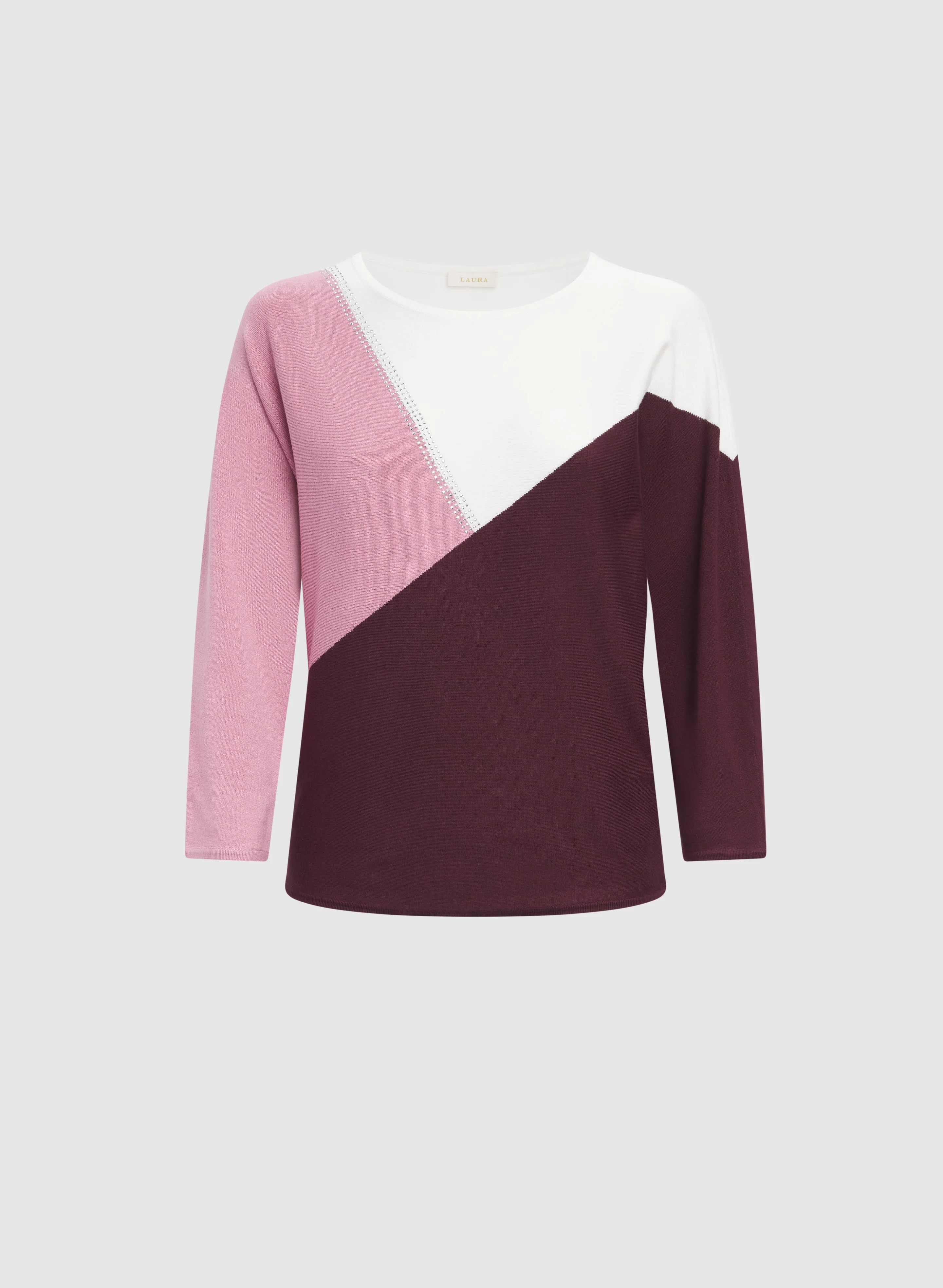 Knit Colour Block Sweater - Image 6
