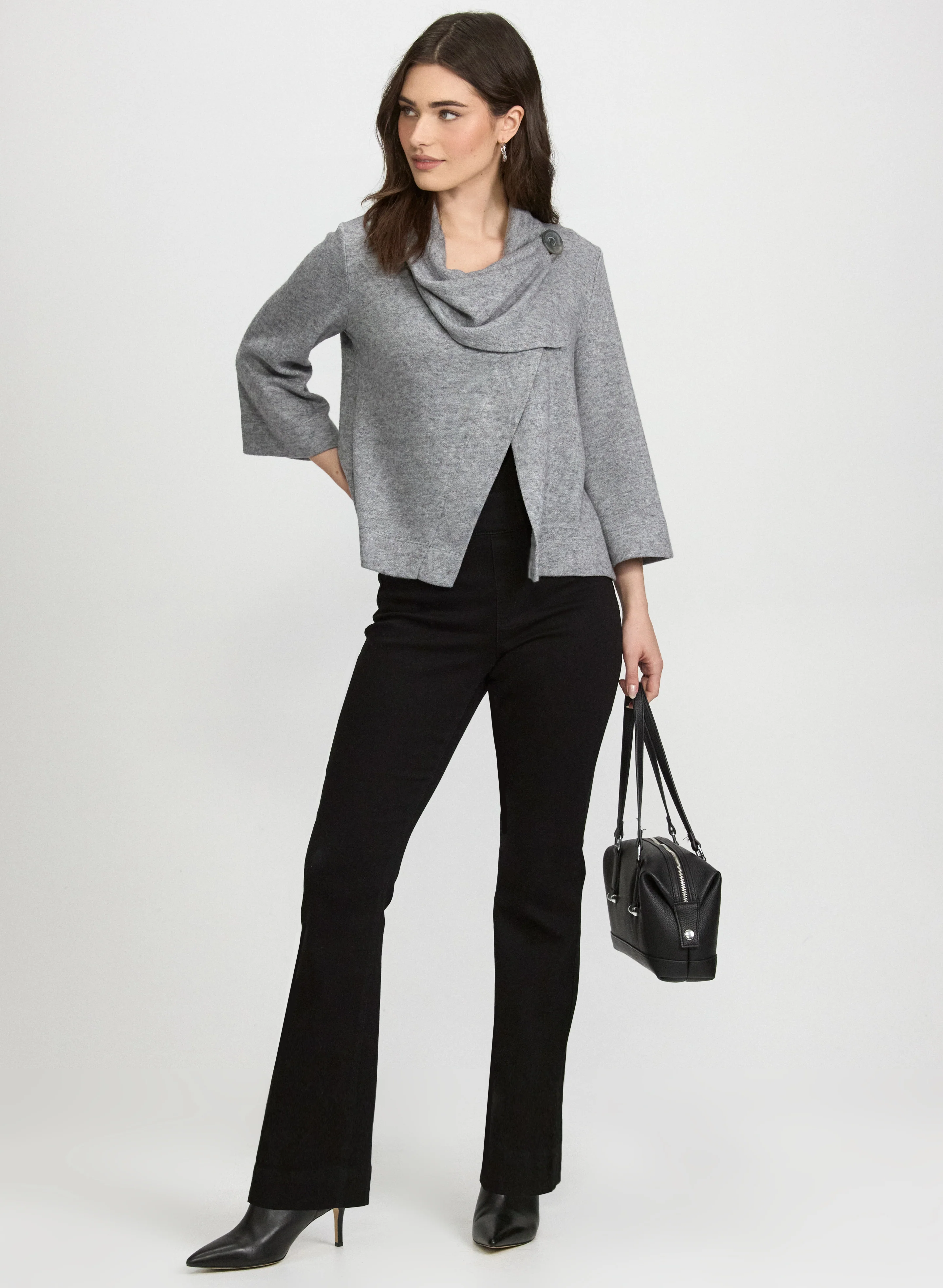 Knit Cowl Neck Top - Image 3