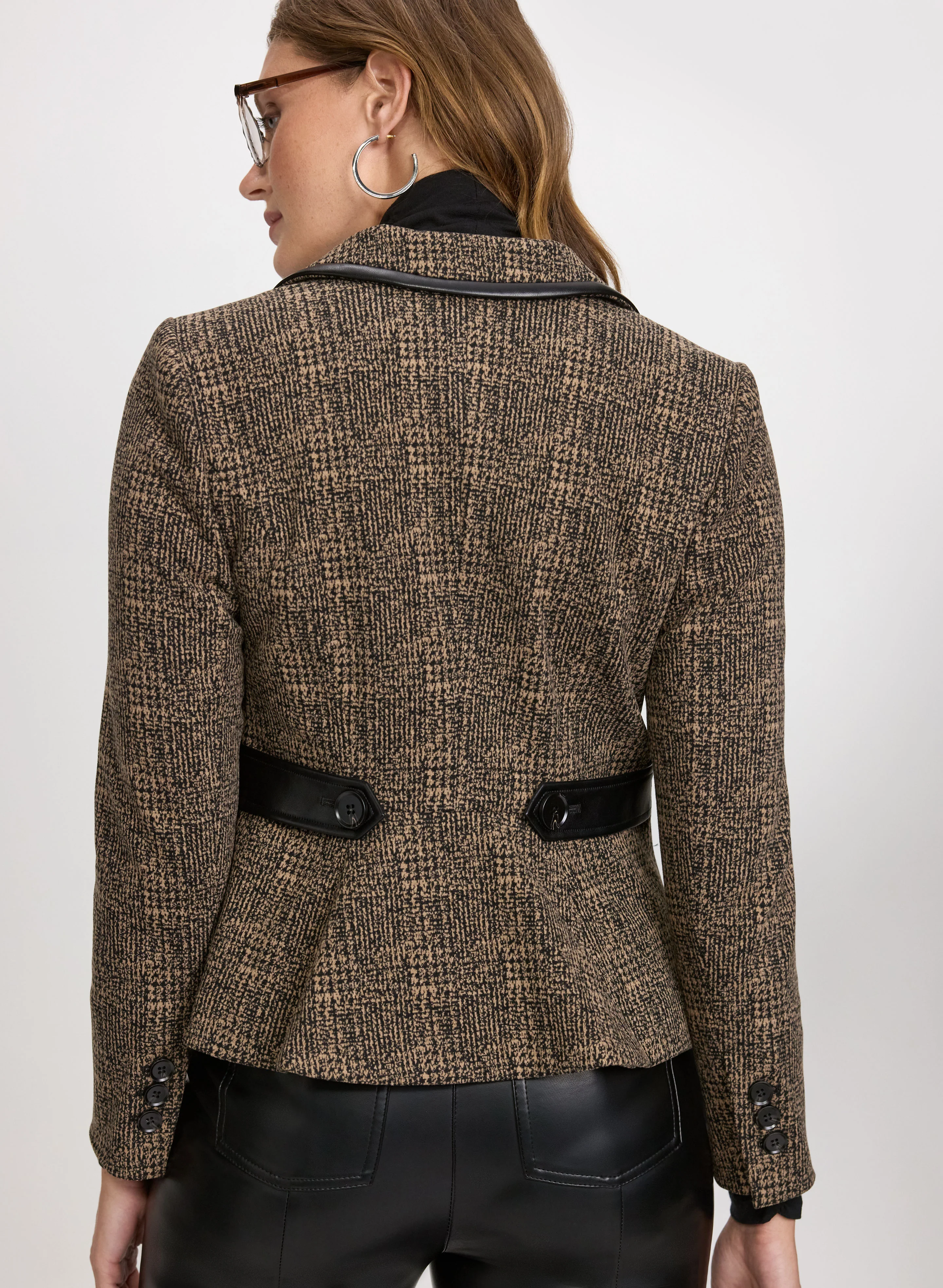 Knit Glen Check Blazer - Image 4