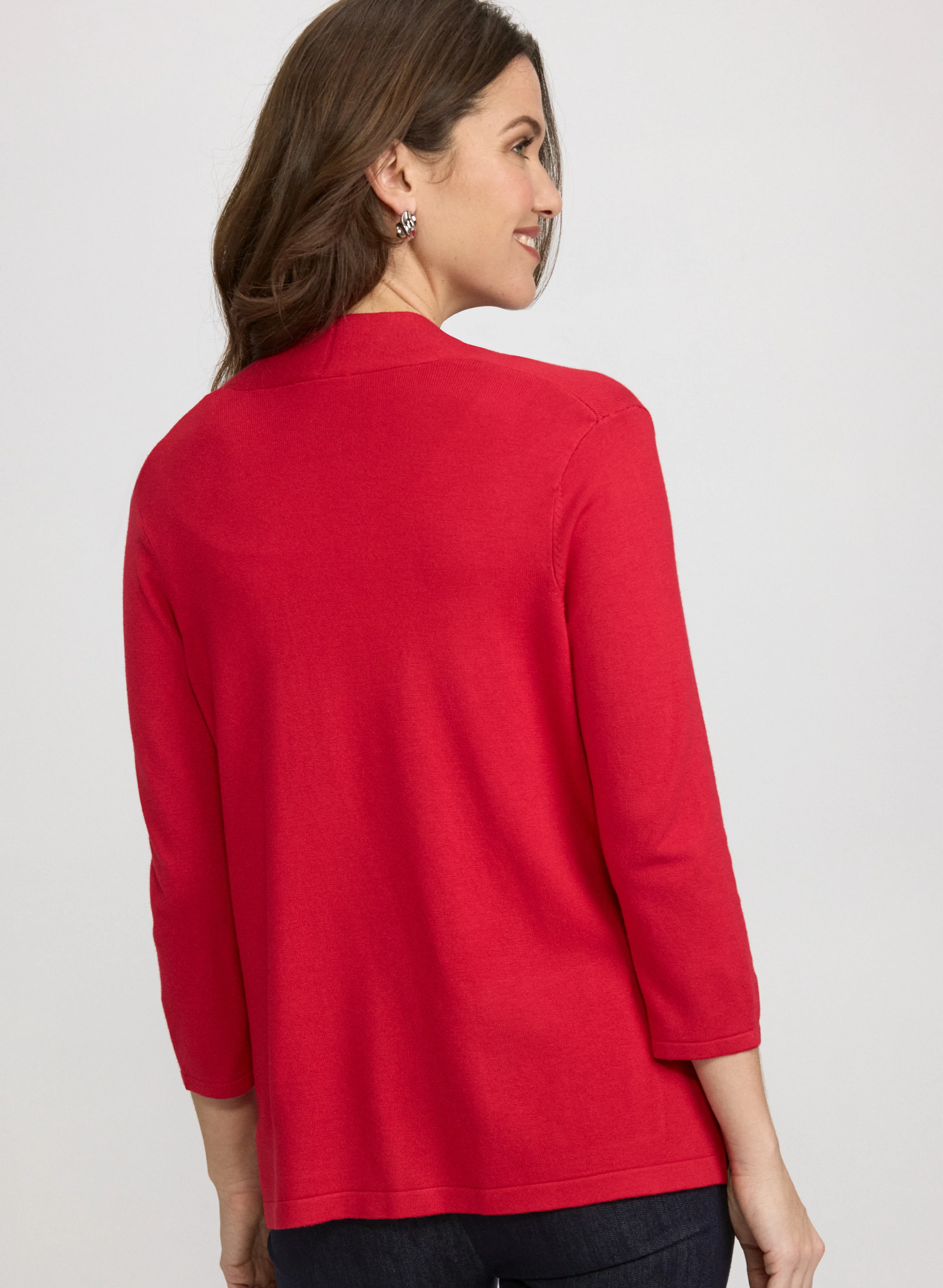 Knit Open-Front Cardigan - Image 4