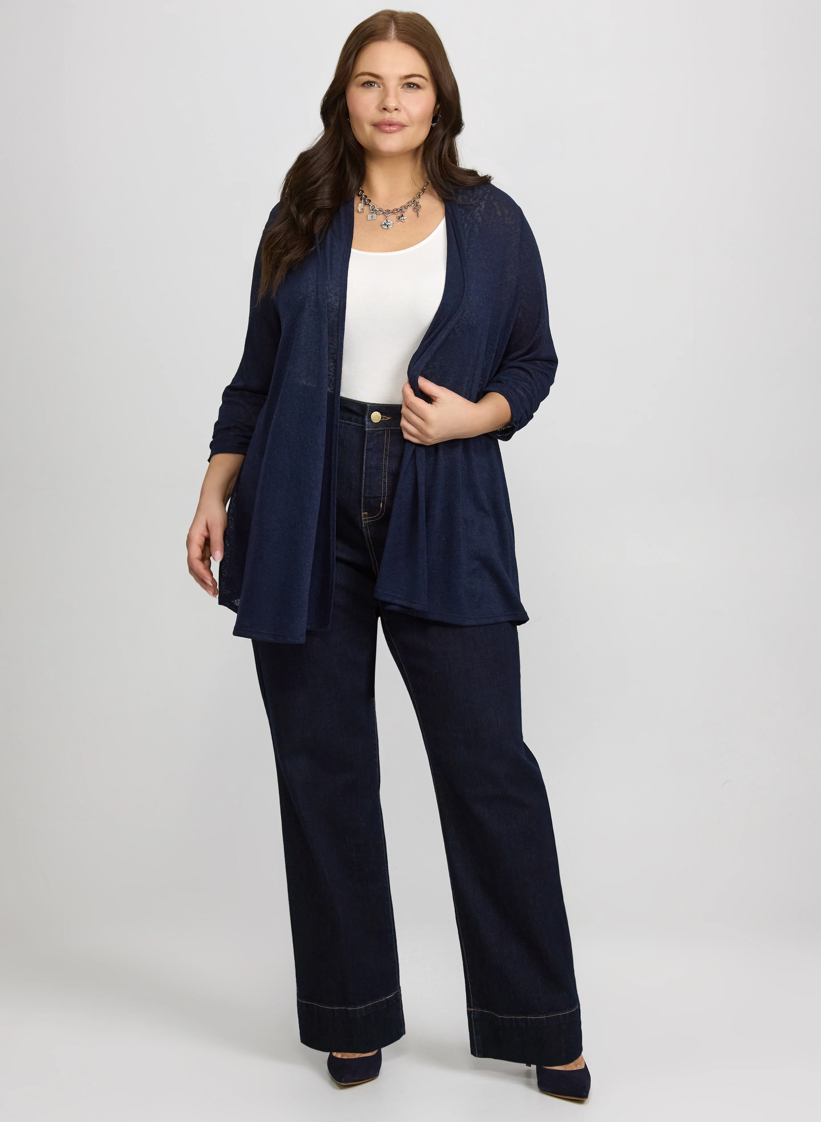 Knit Open-Front Cardigan - Image 3