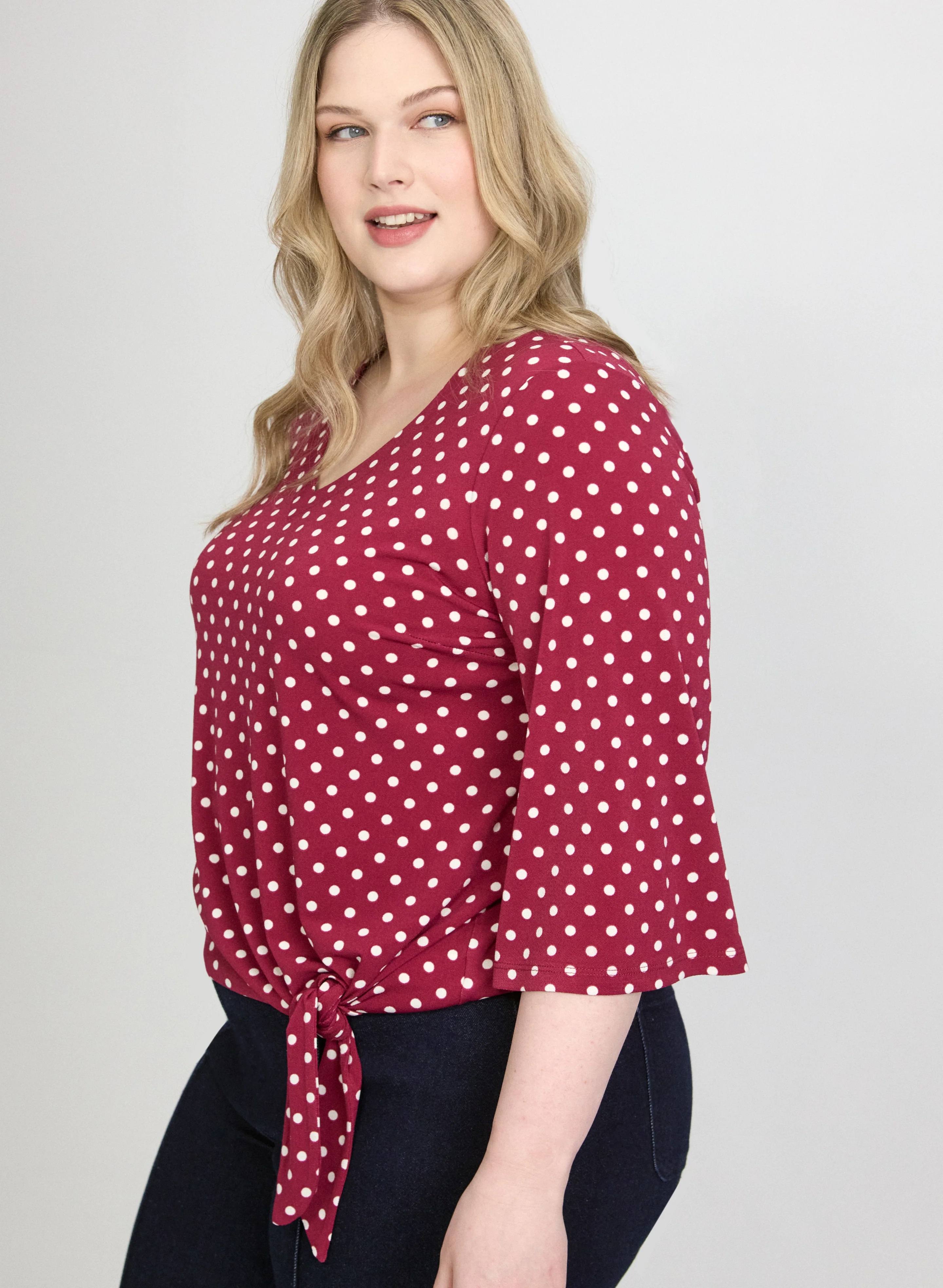 Knotted Polka Dot Top - Image 2