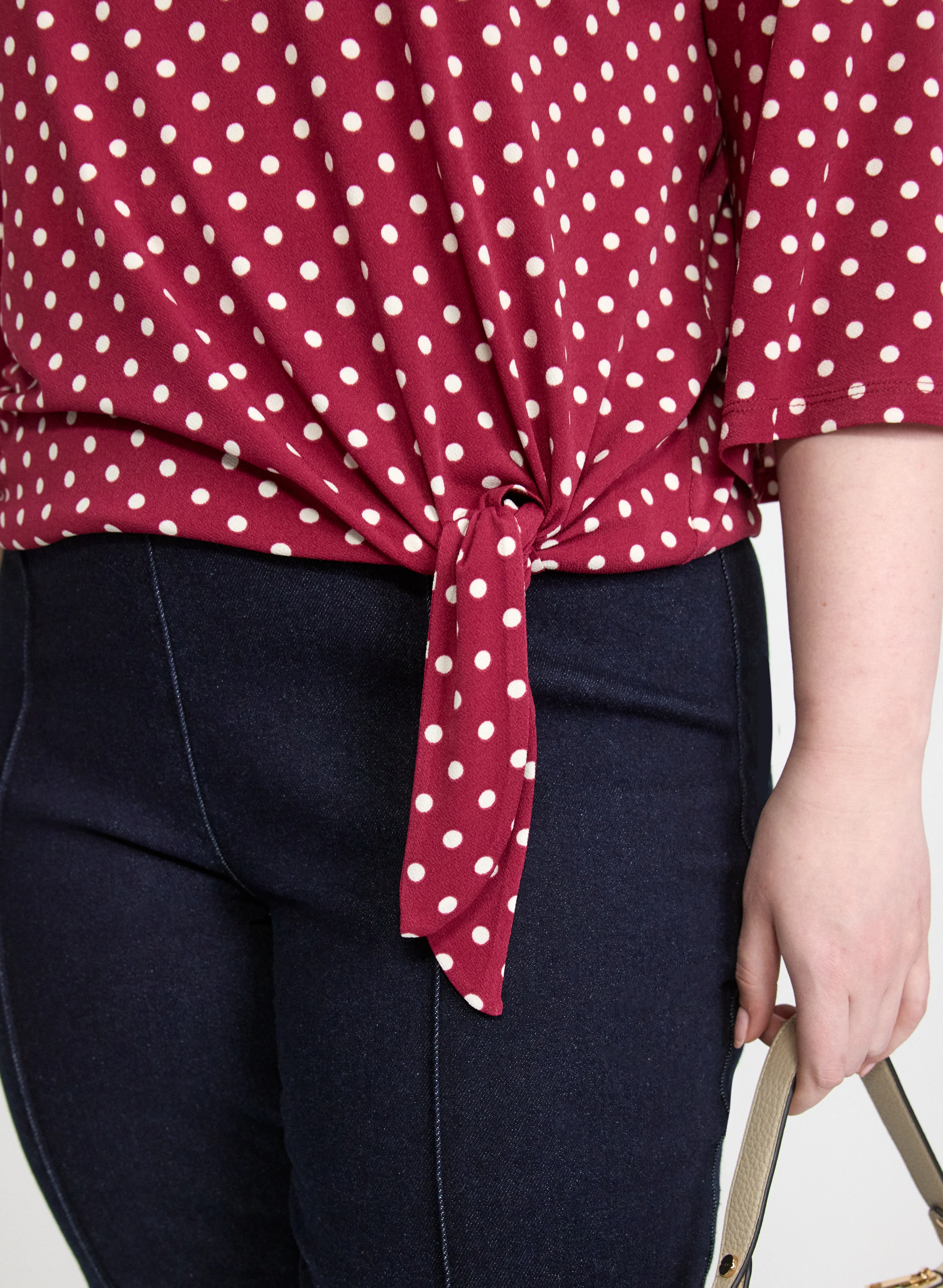 Knotted Polka Dot Top - Image 5
