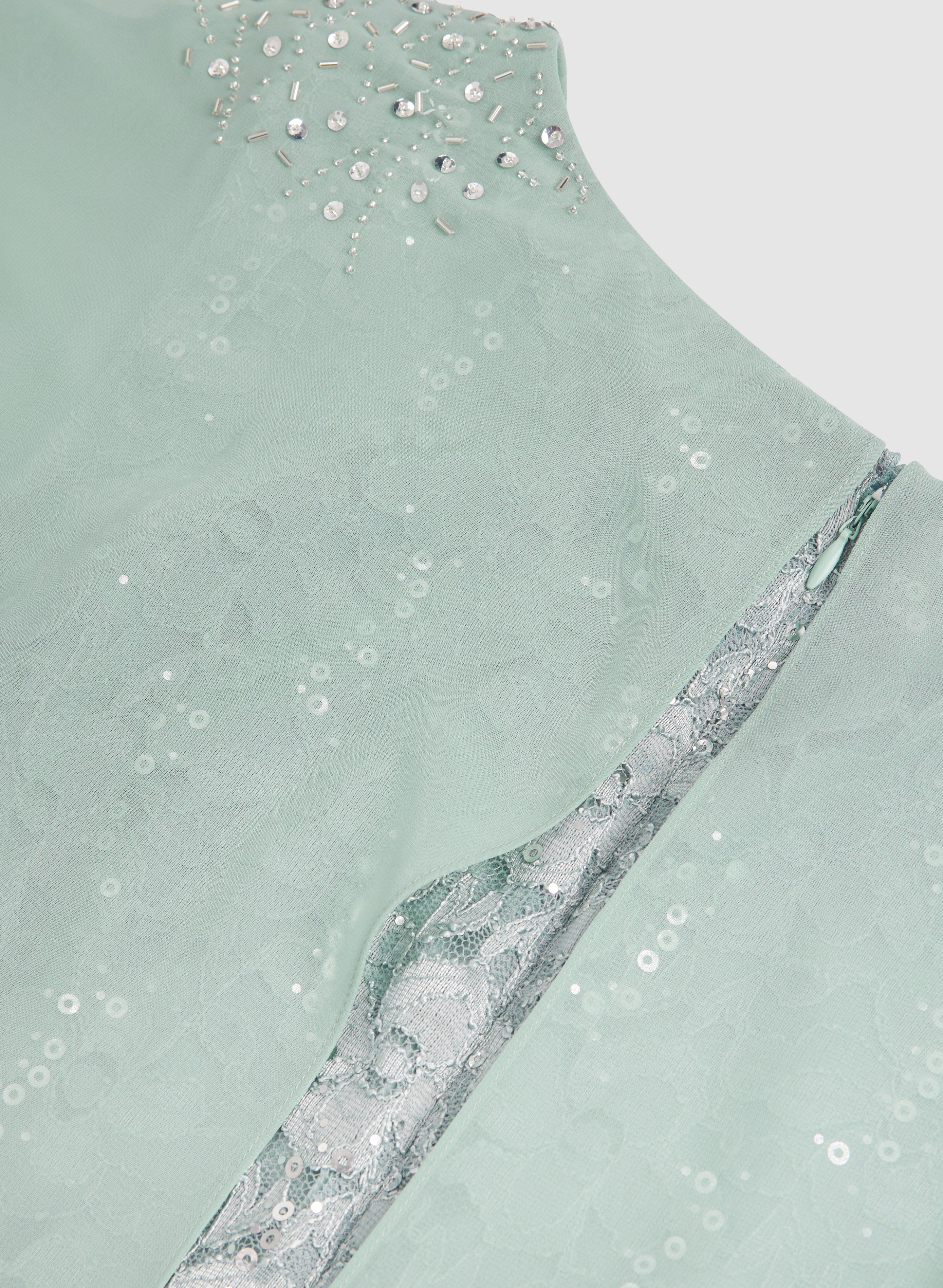 Lace Capelet Overlay Dress - Image 7