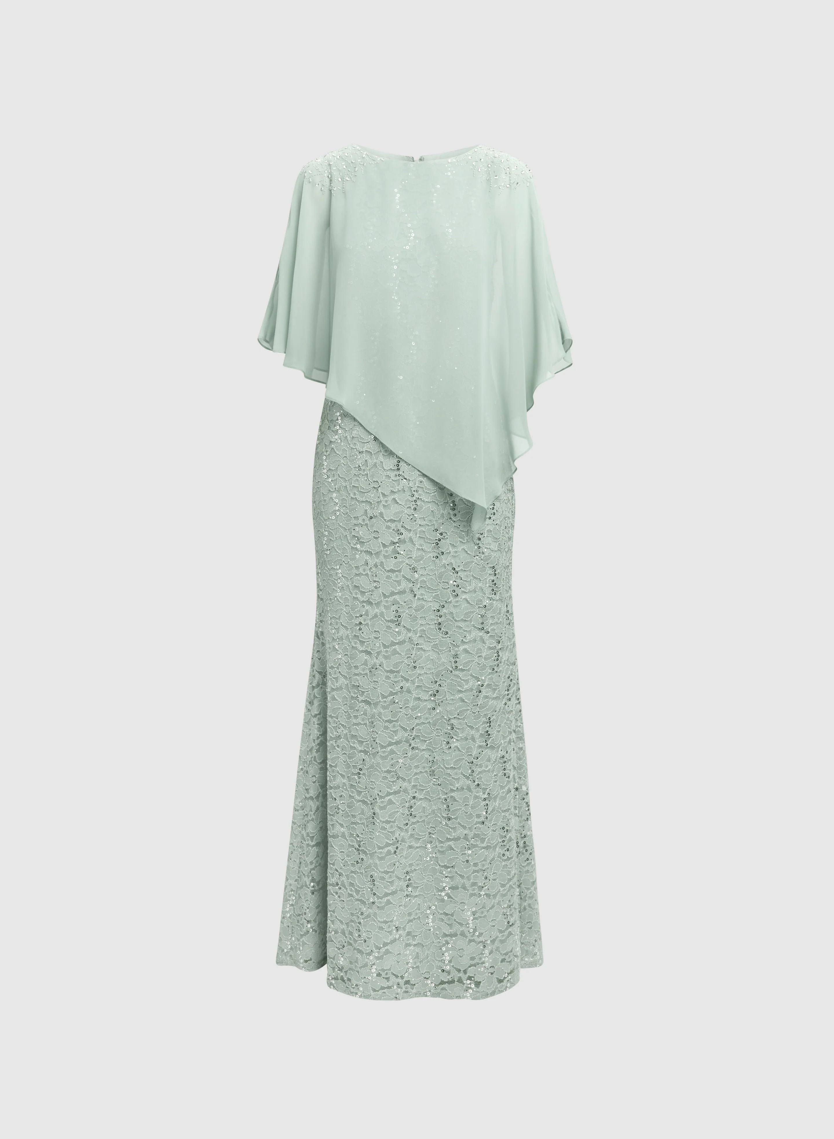 Lace Capelet Overlay Dress - Image 5