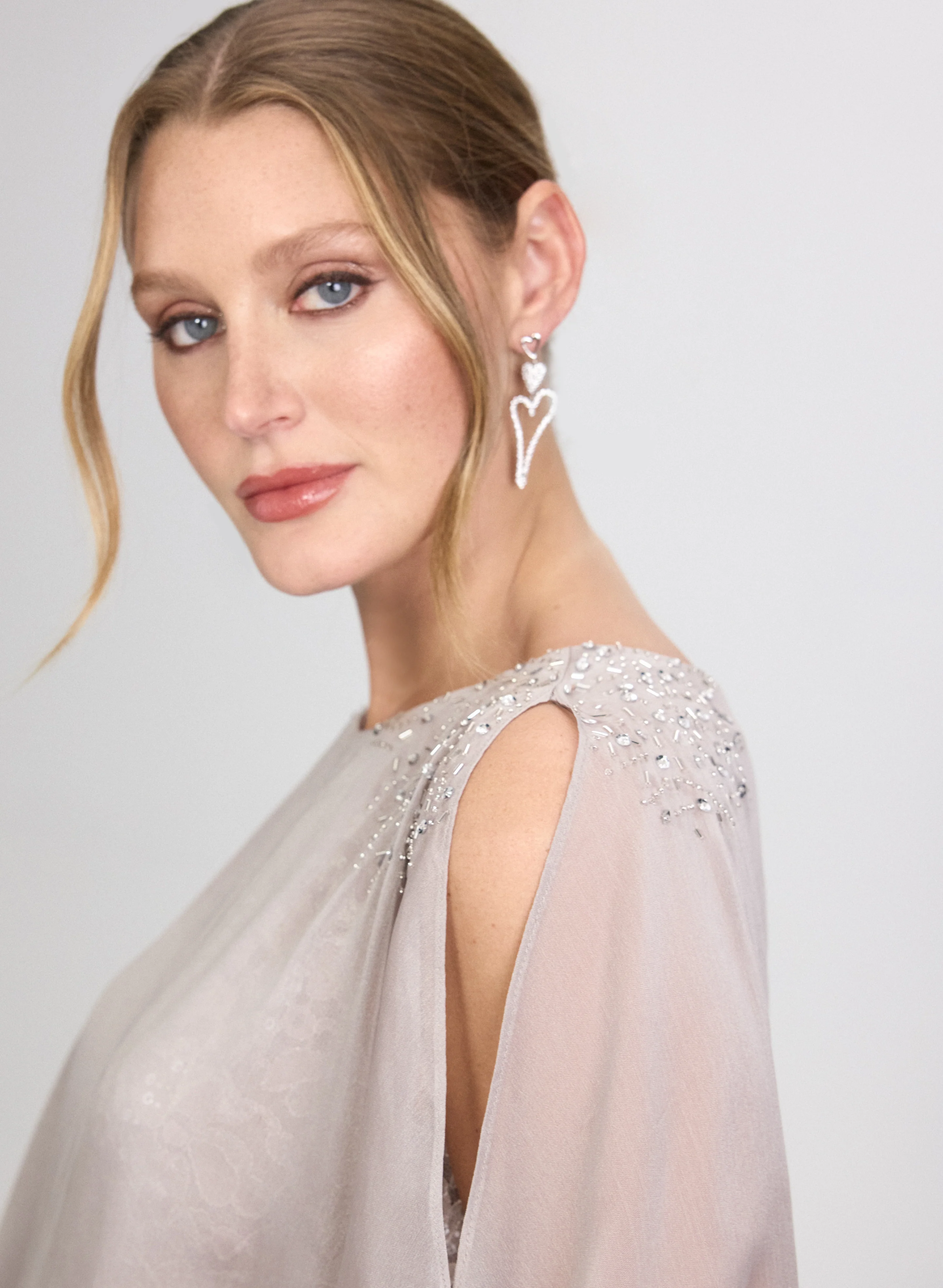 Lace Capelet Overlay Dress - Image 3