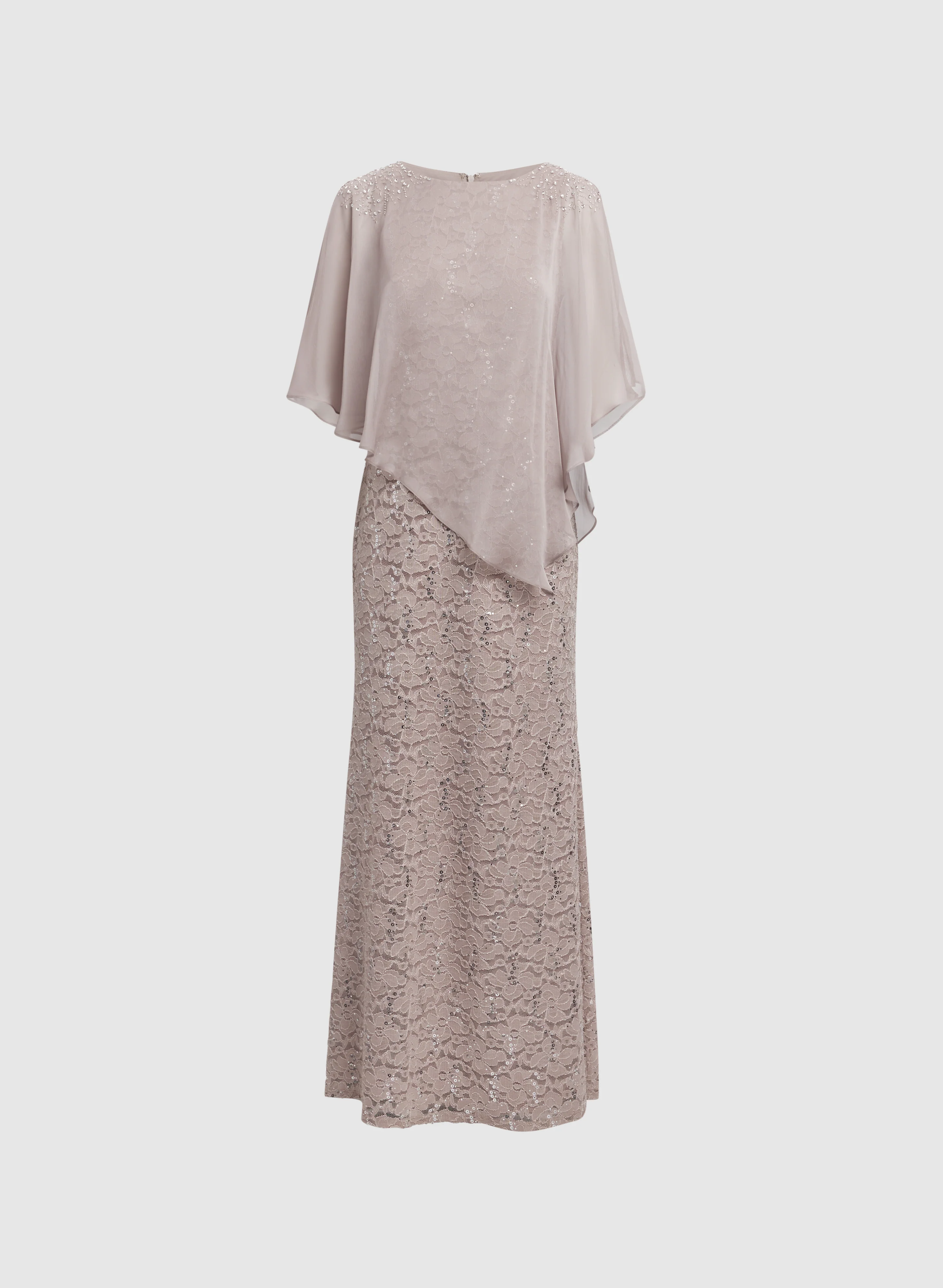Lace Capelet Overlay Dress - Image 5
