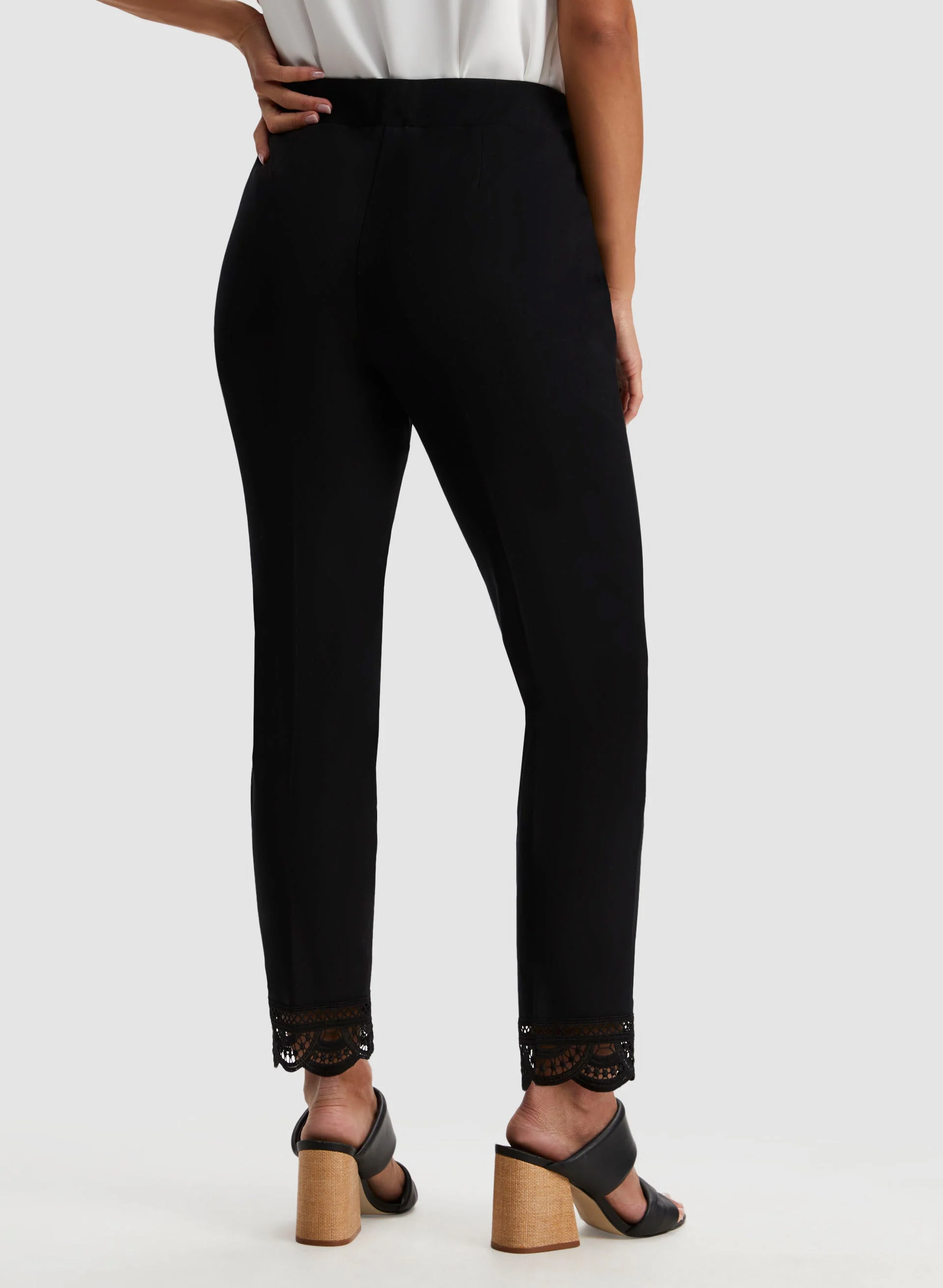 Lace Detail Pull-on Pants - Image 2