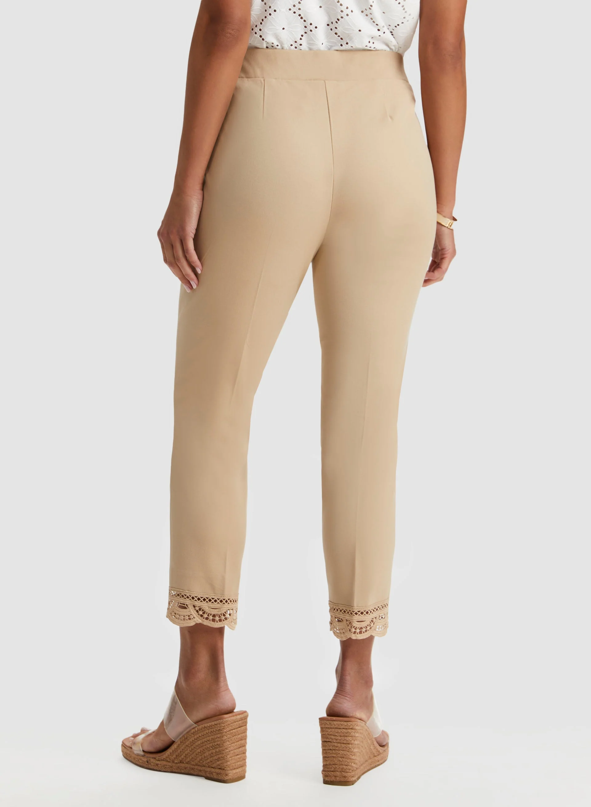Lace Detail Pull-on Pants - Image 2