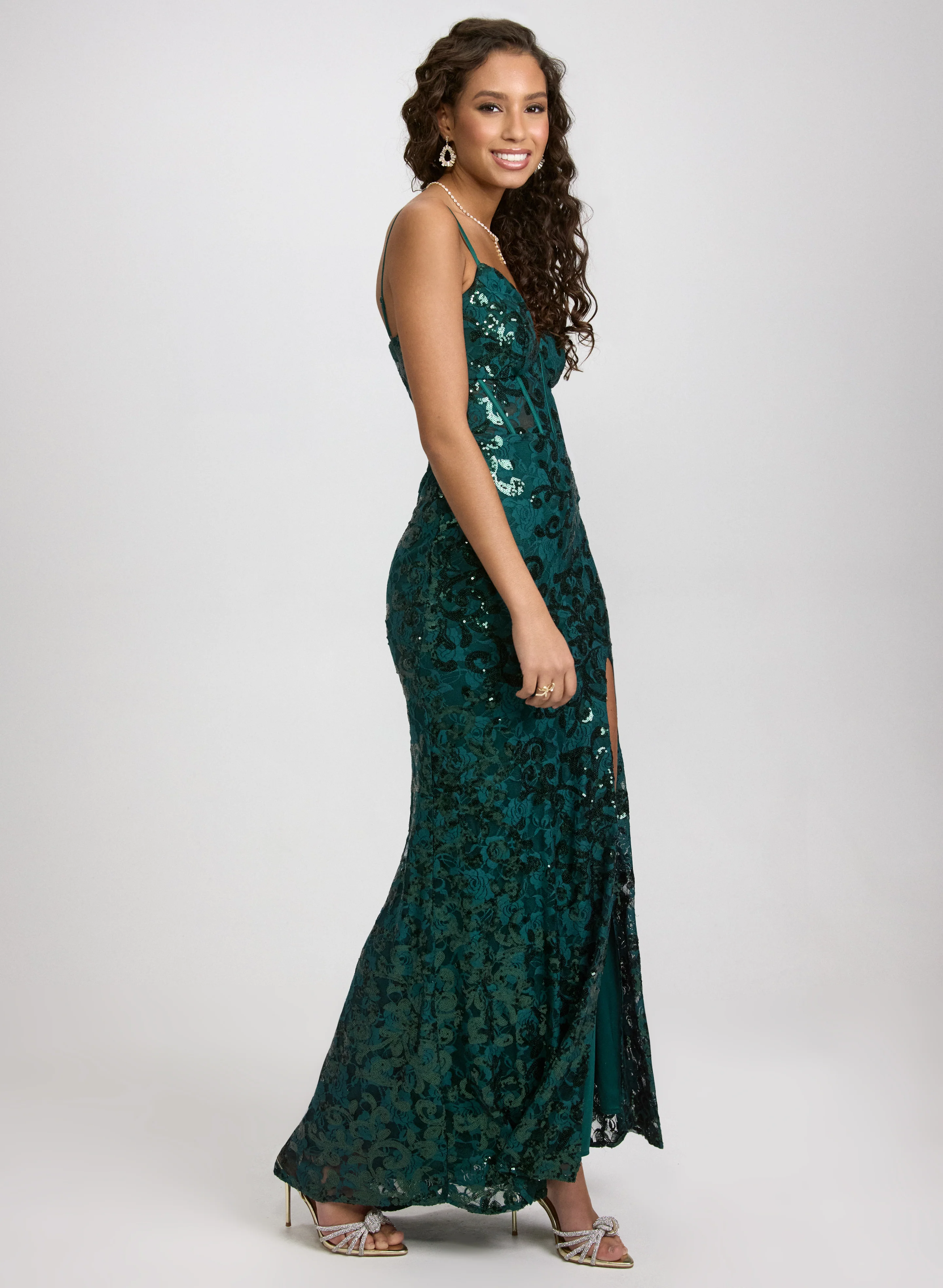Lace & Sequin Dress - Image 2