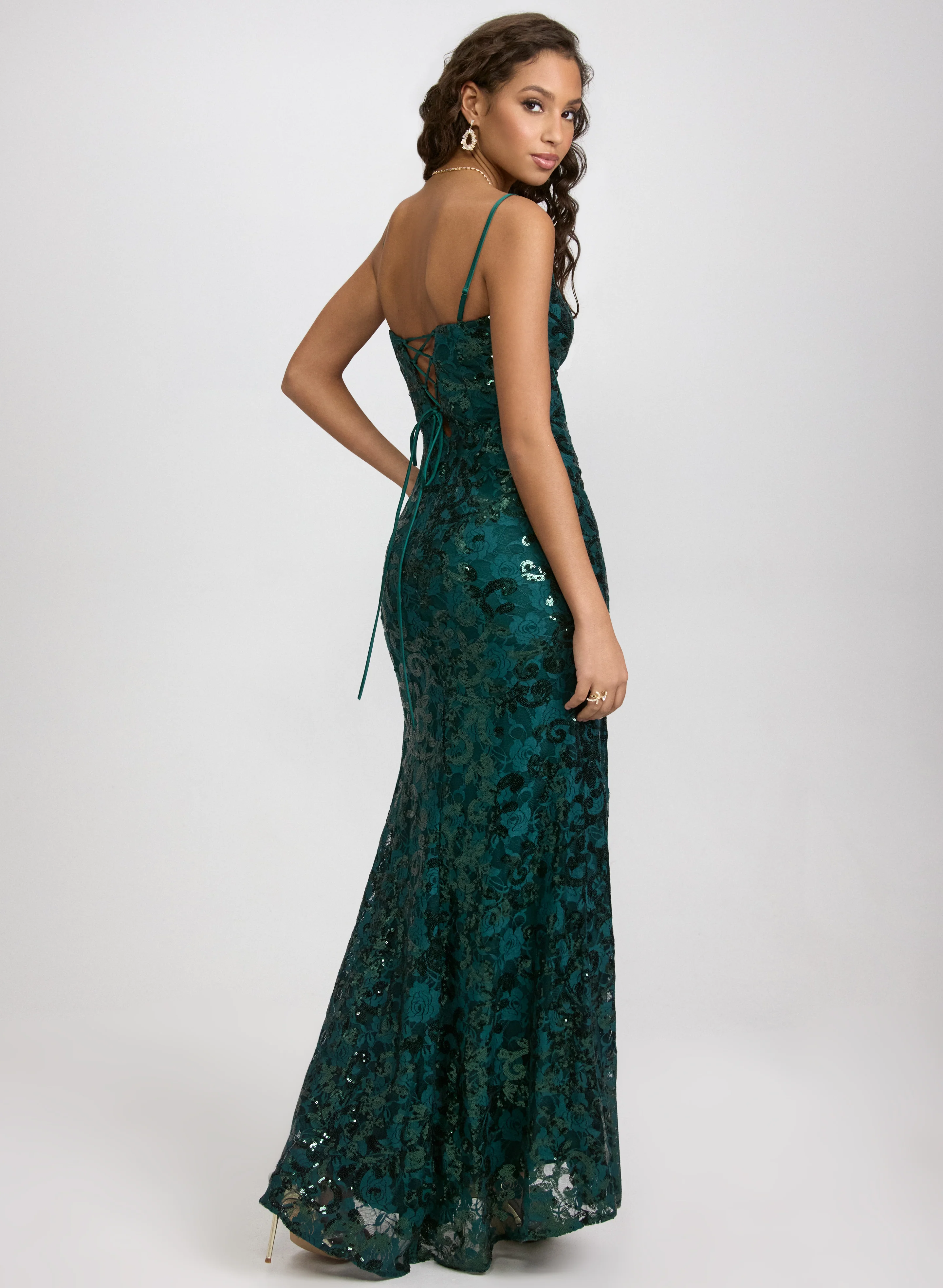 Lace & Sequin Dress - Image 4