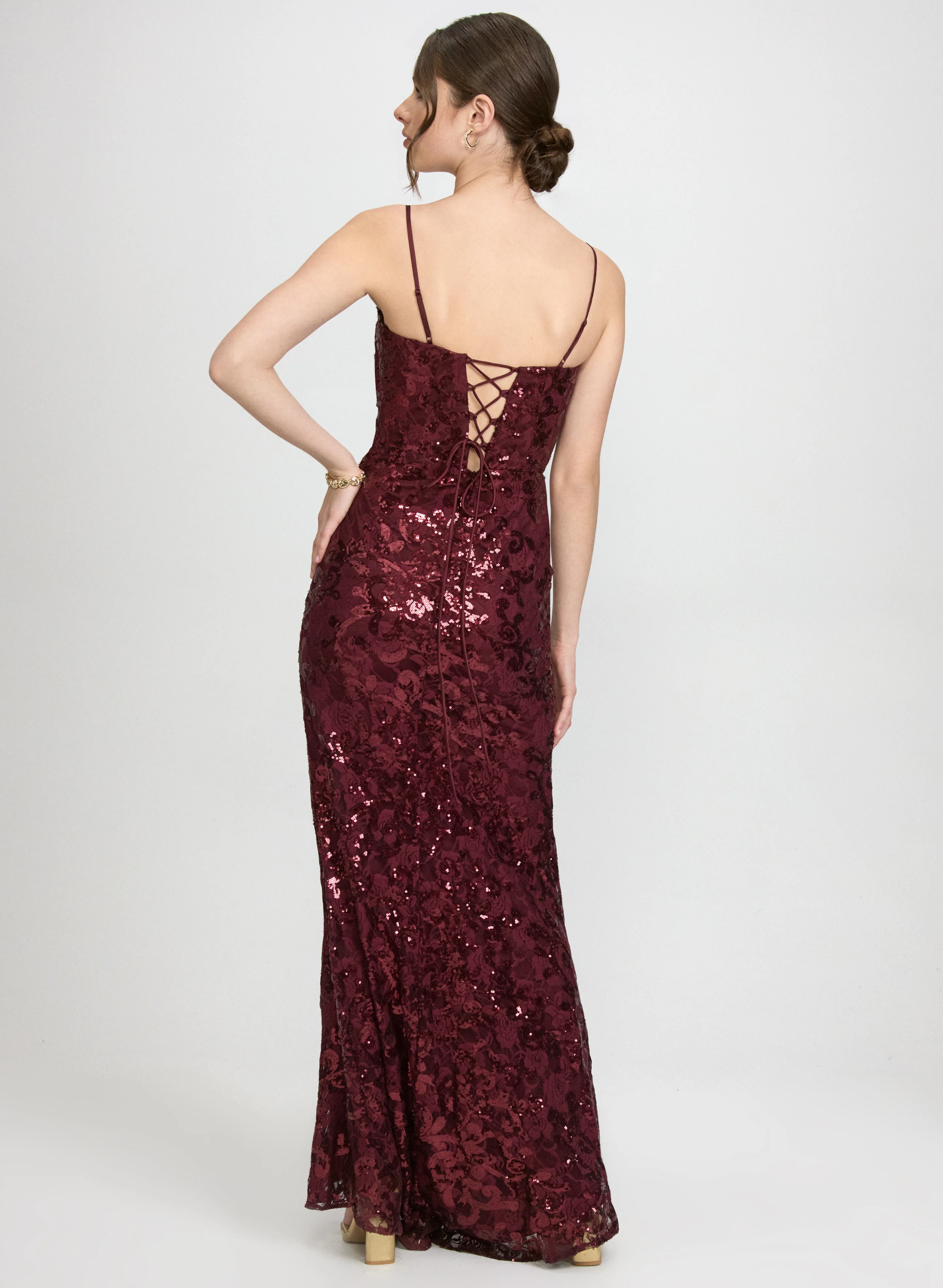 Lace & Sequin Dress - Image 4