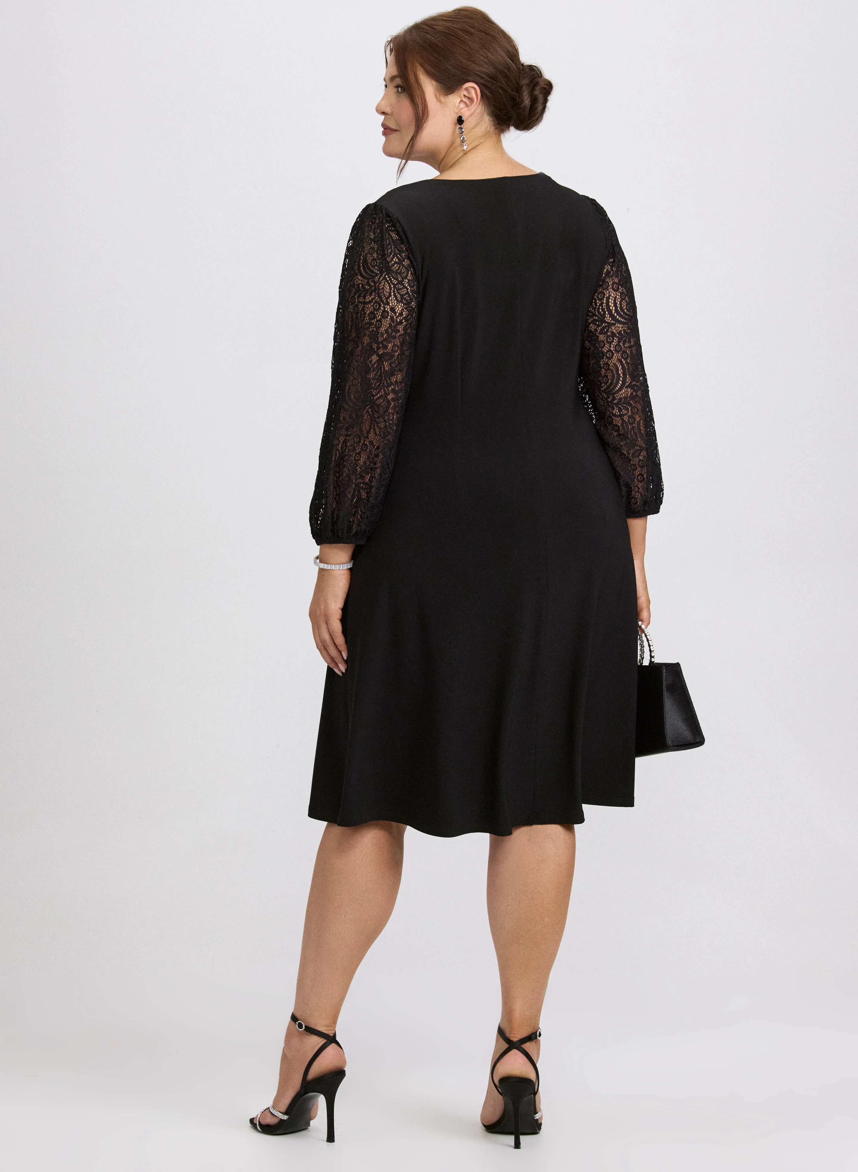 Lace Sleeve Dress - Image 4