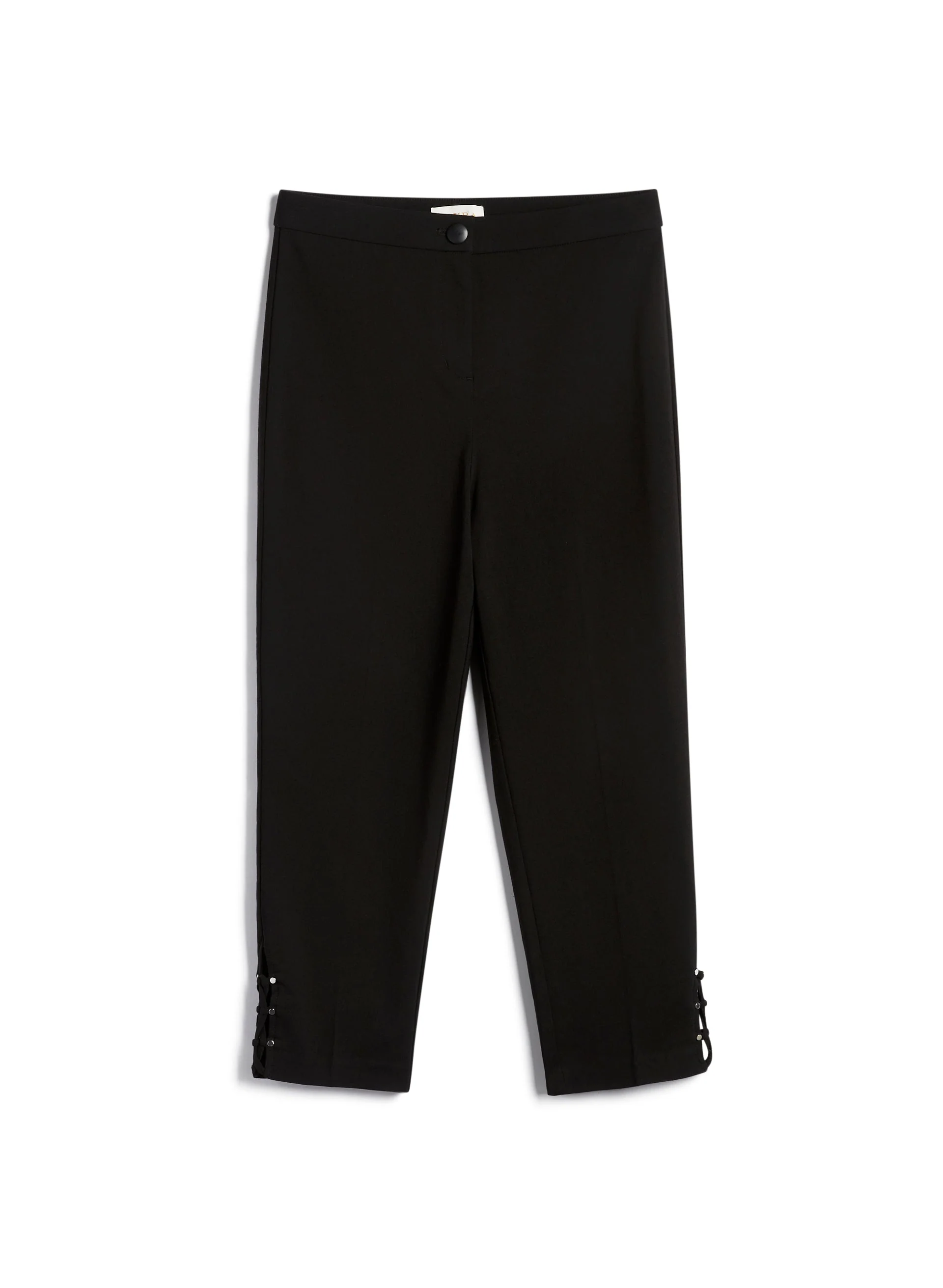 Lace-Up Detail Capri Pants - Image 6