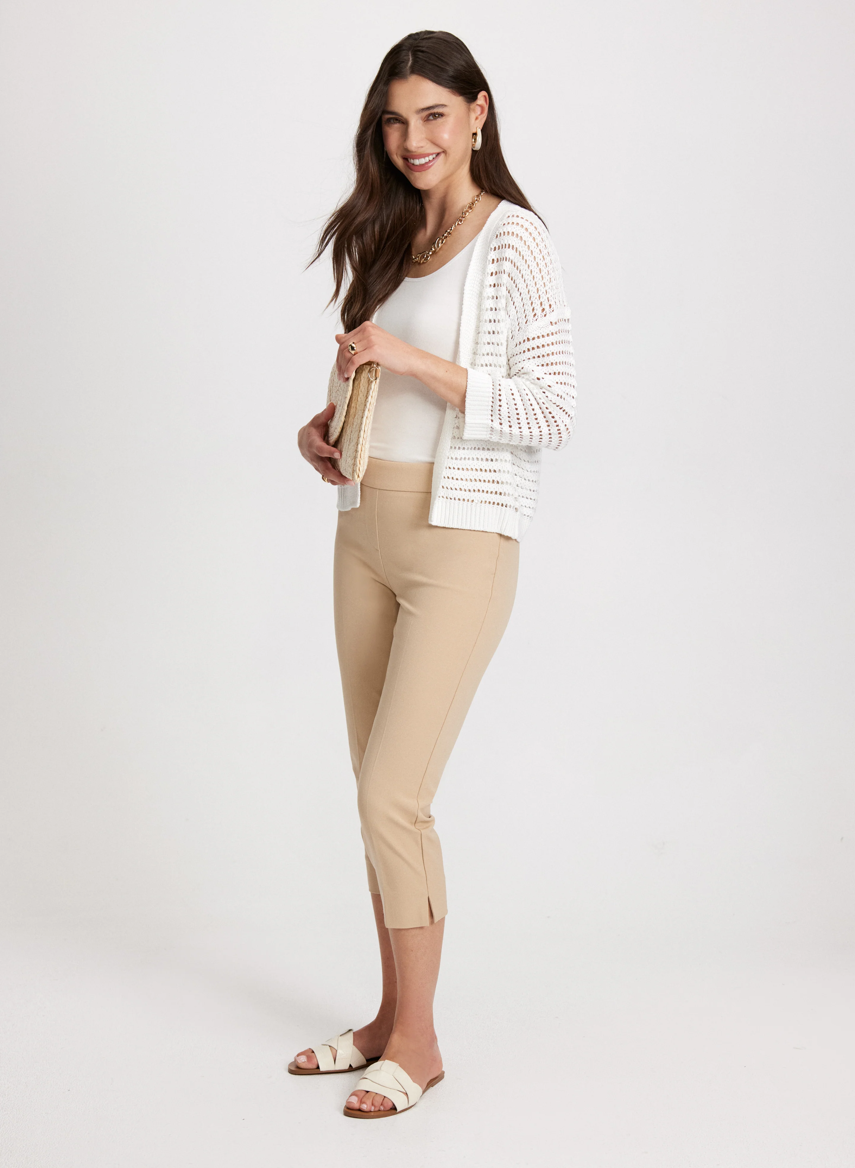 Lateral Slit Pull-On Capris - Image 4