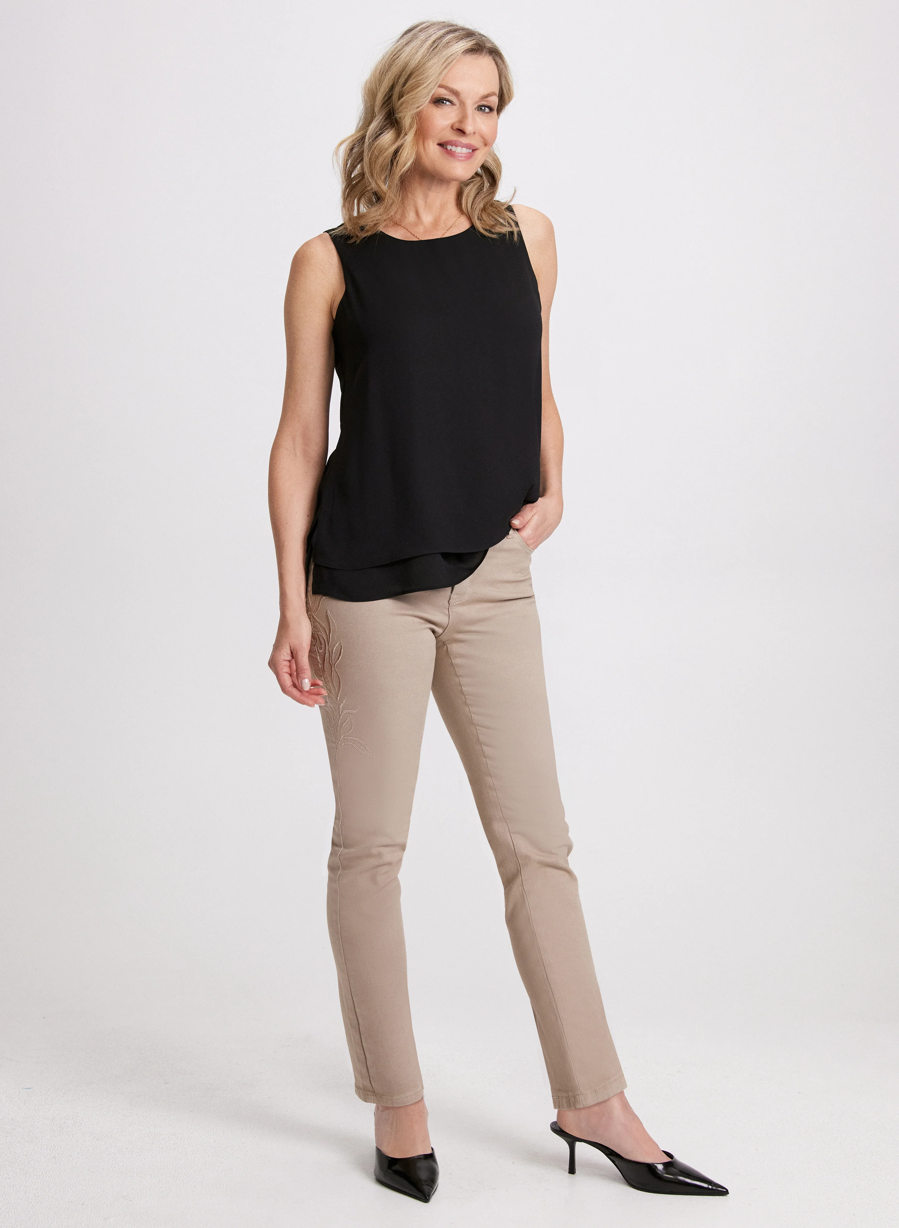 Layered Crepe Blouse - Image 3