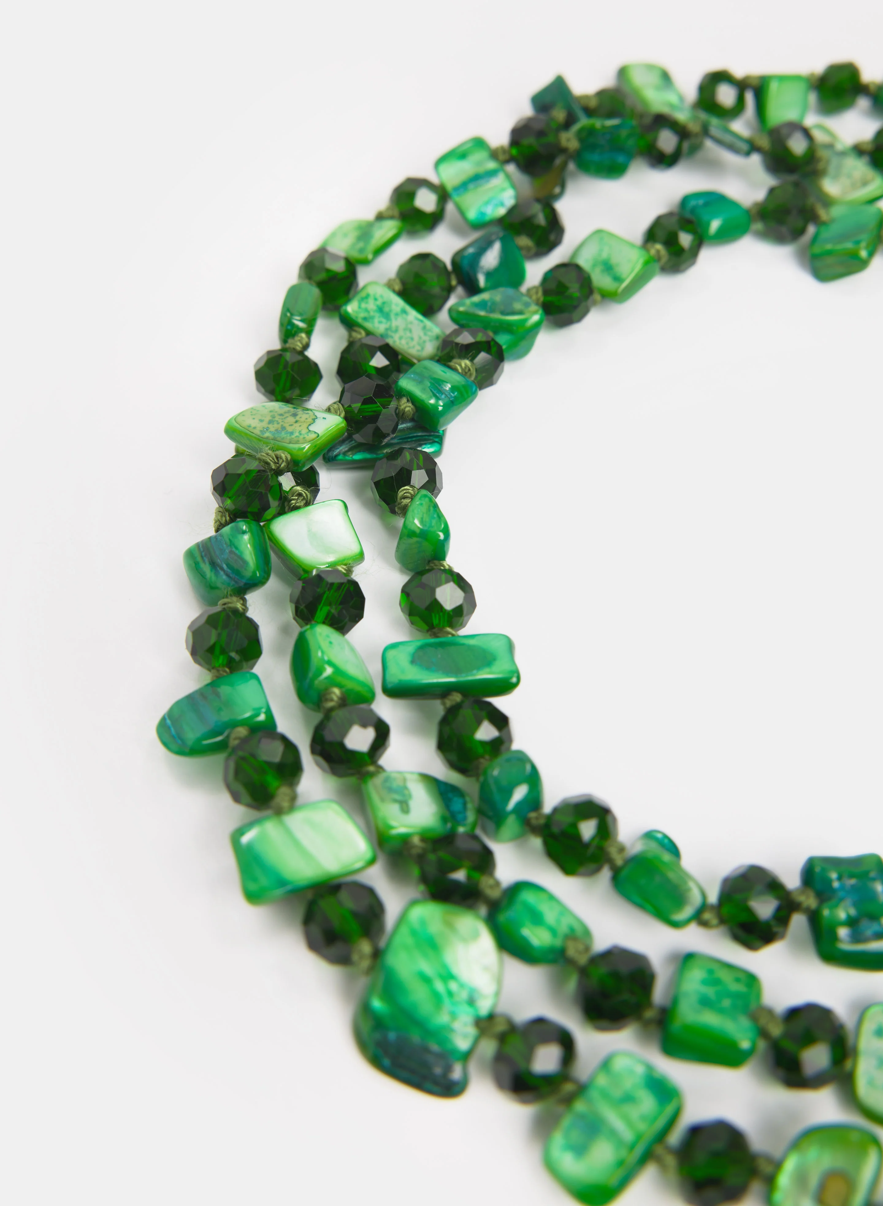 Layered Faceted Bead Necklace - Image 2
