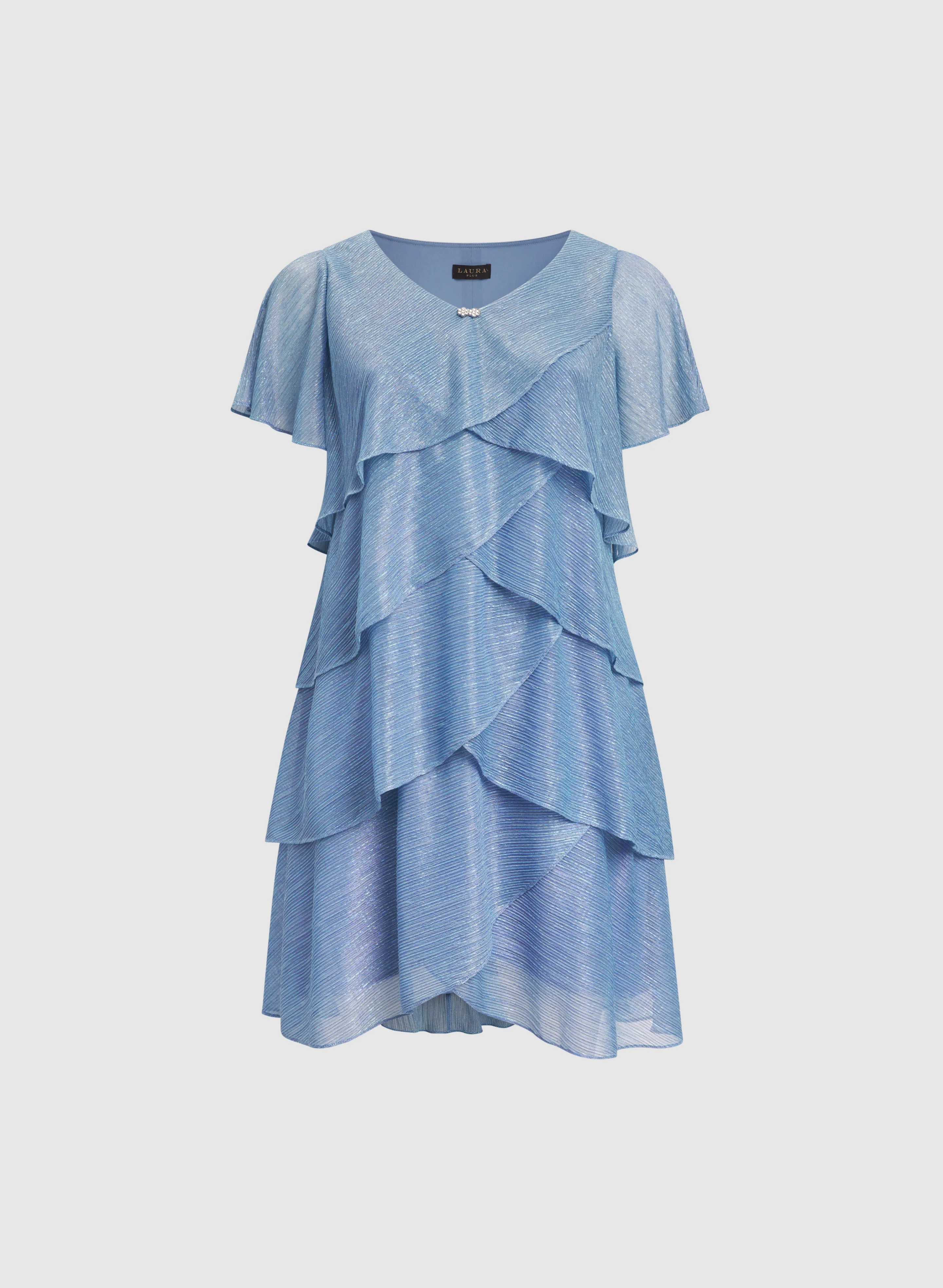 Layered Metallic Dress - Image 6