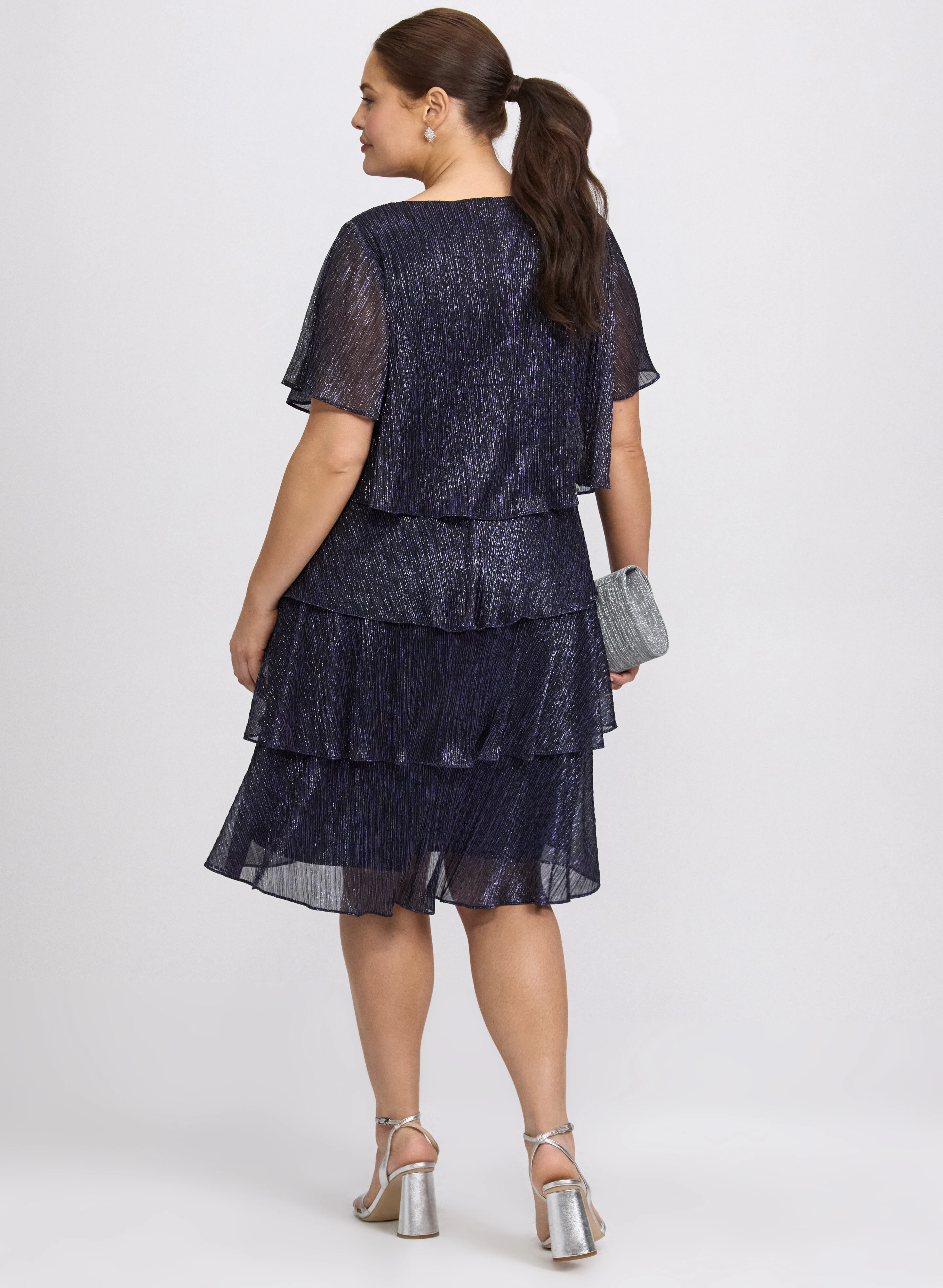 Layered Metallic Dress - Image 3