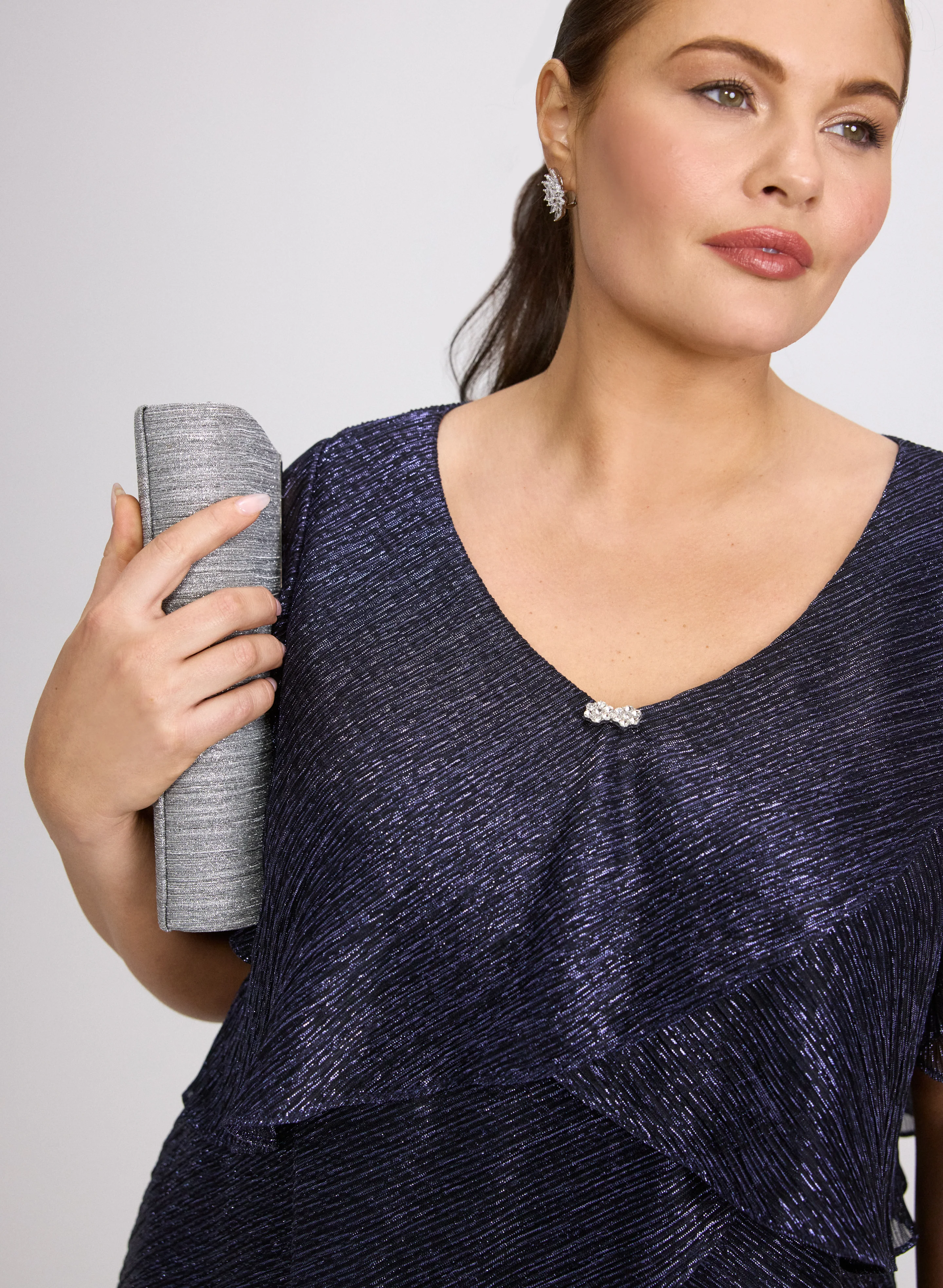 Layered Metallic Dress - Image 5