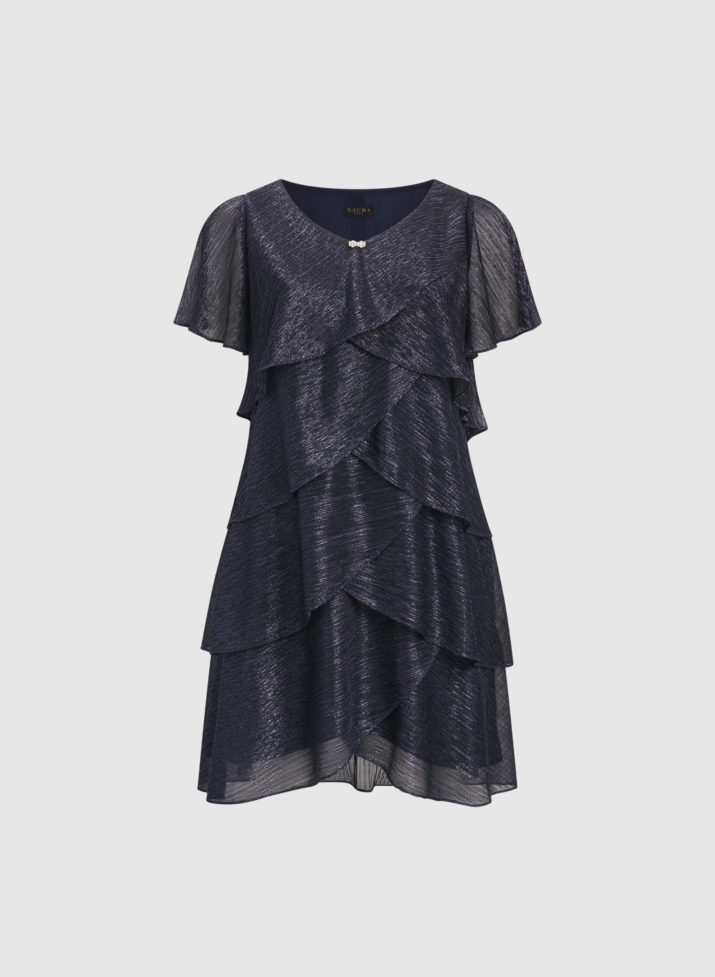 Layered Metallic Dress - Image 6