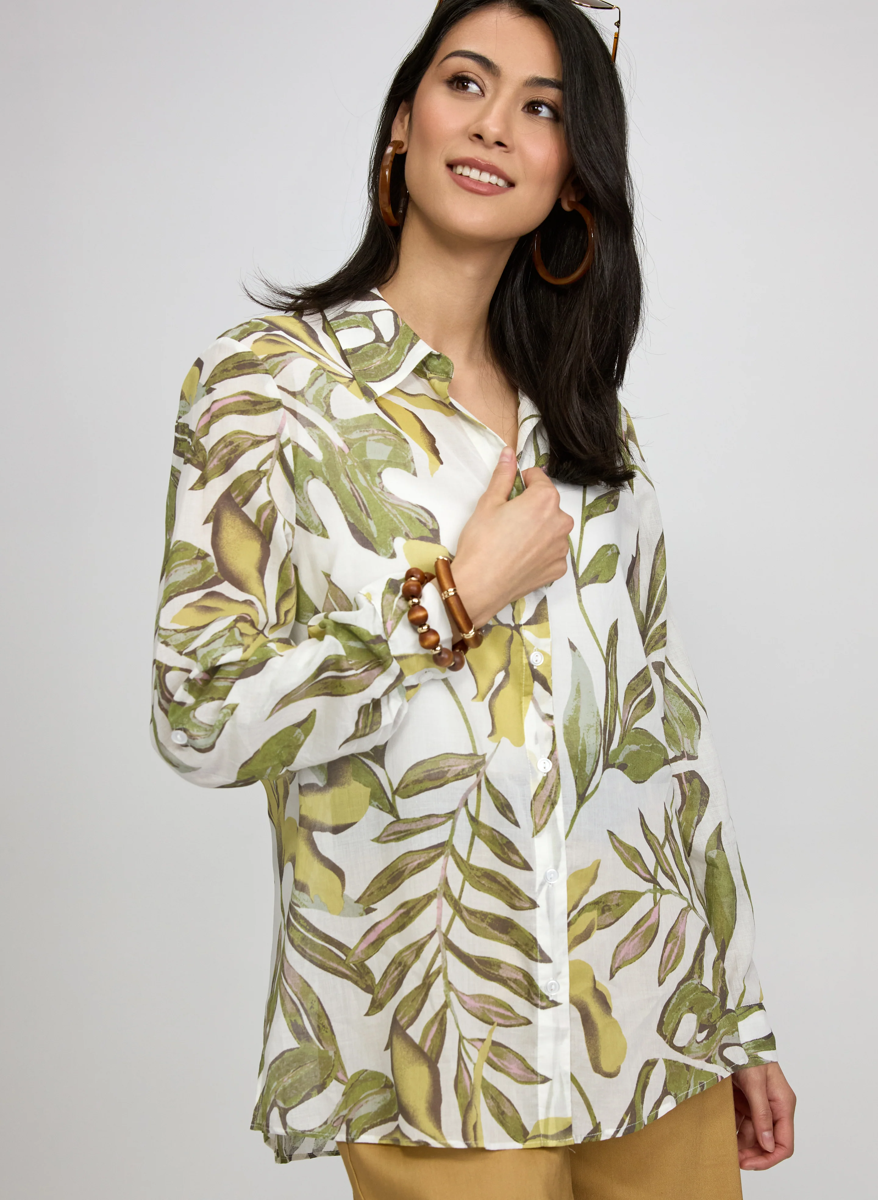 Leaf Button-Down Blouse - Image 5
