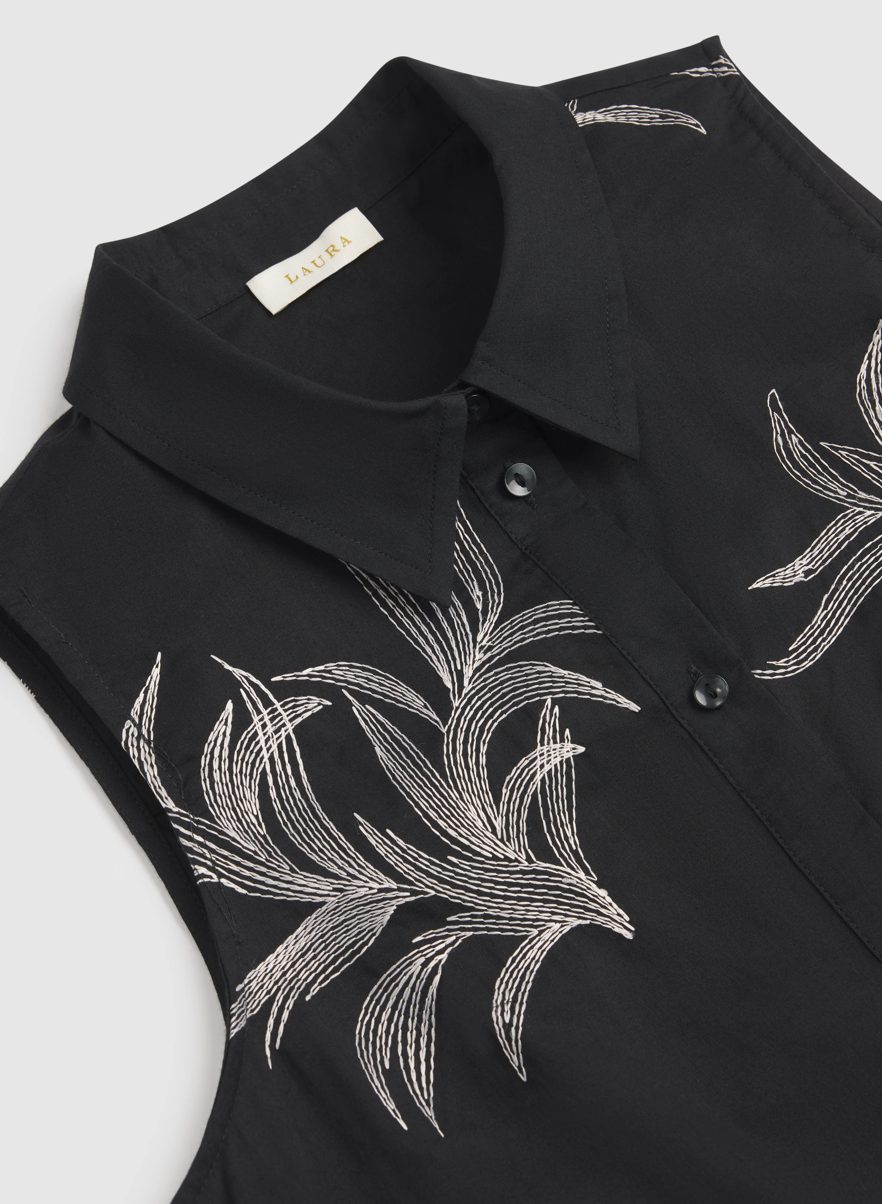 Leaf Embroidered Blouse - Image 7