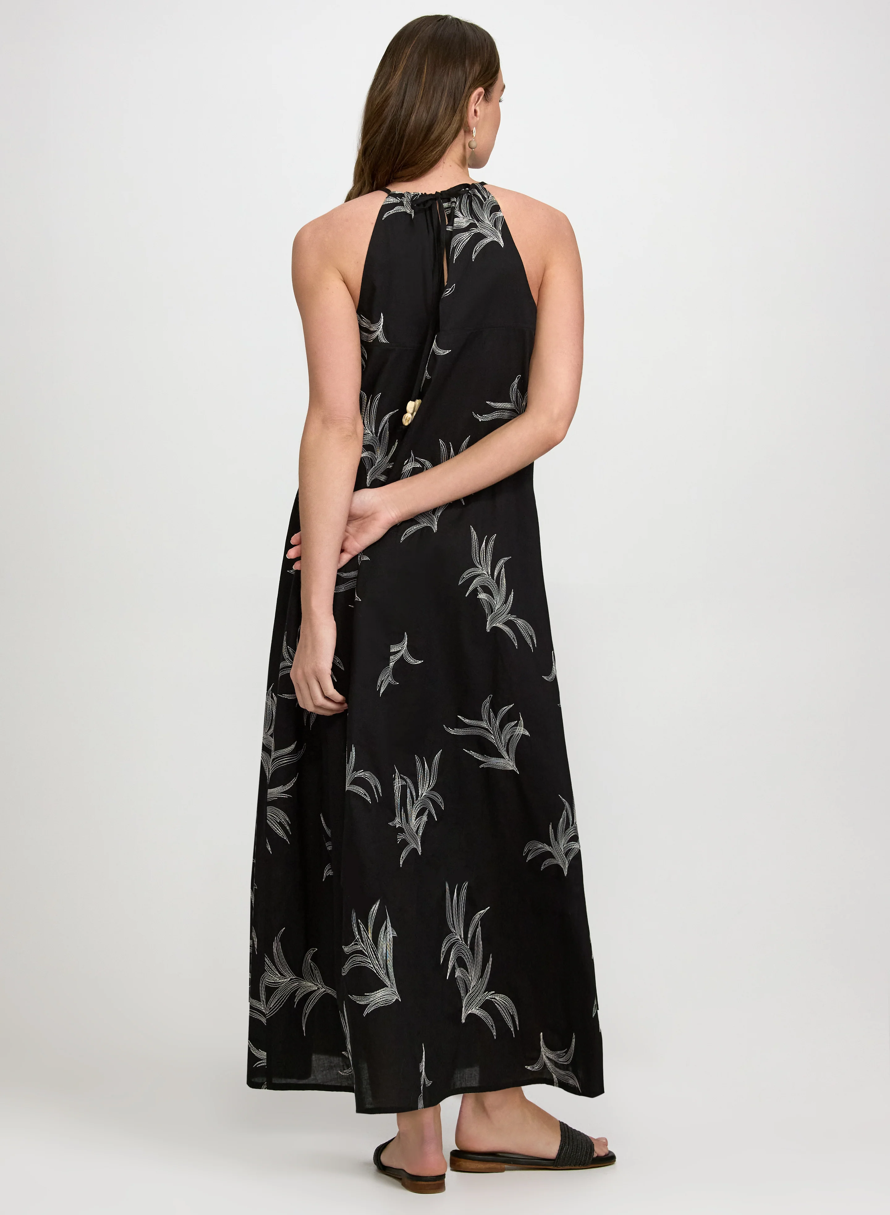 Leaf Embroidered Maxi Dress - Image 7
