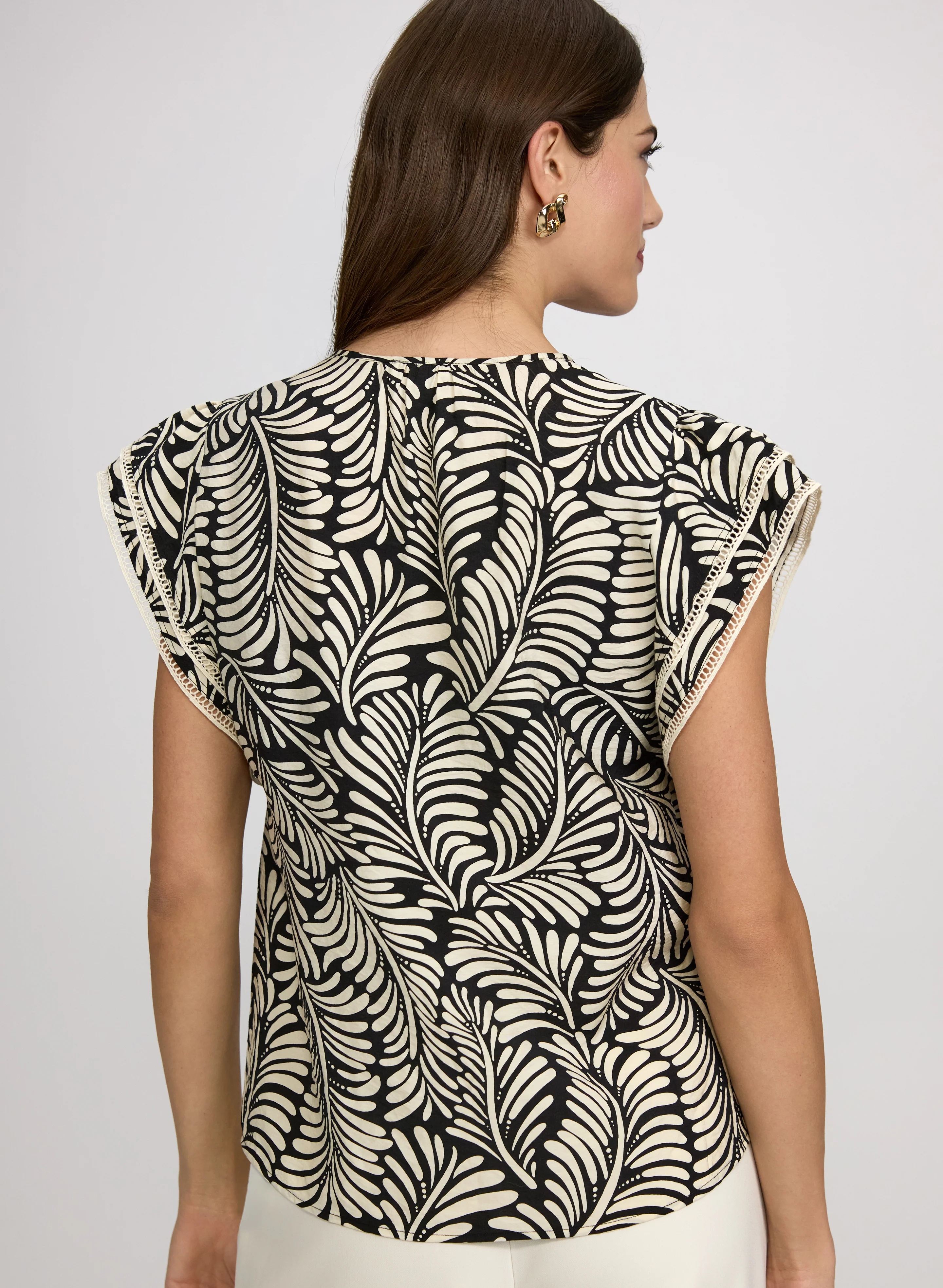 Leaf Print Blouse - Image 3