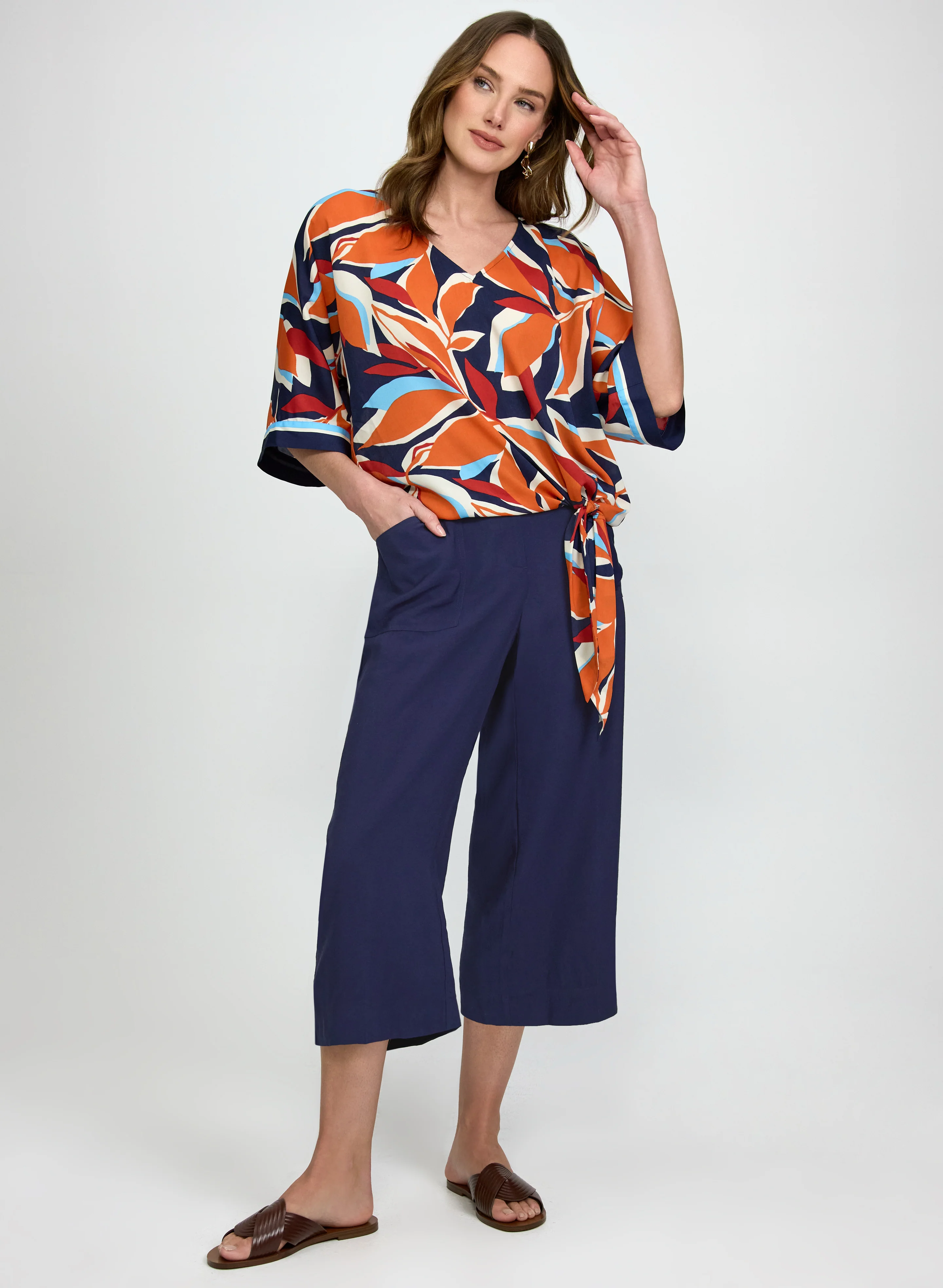 Leaf Print Blouse - Image 2