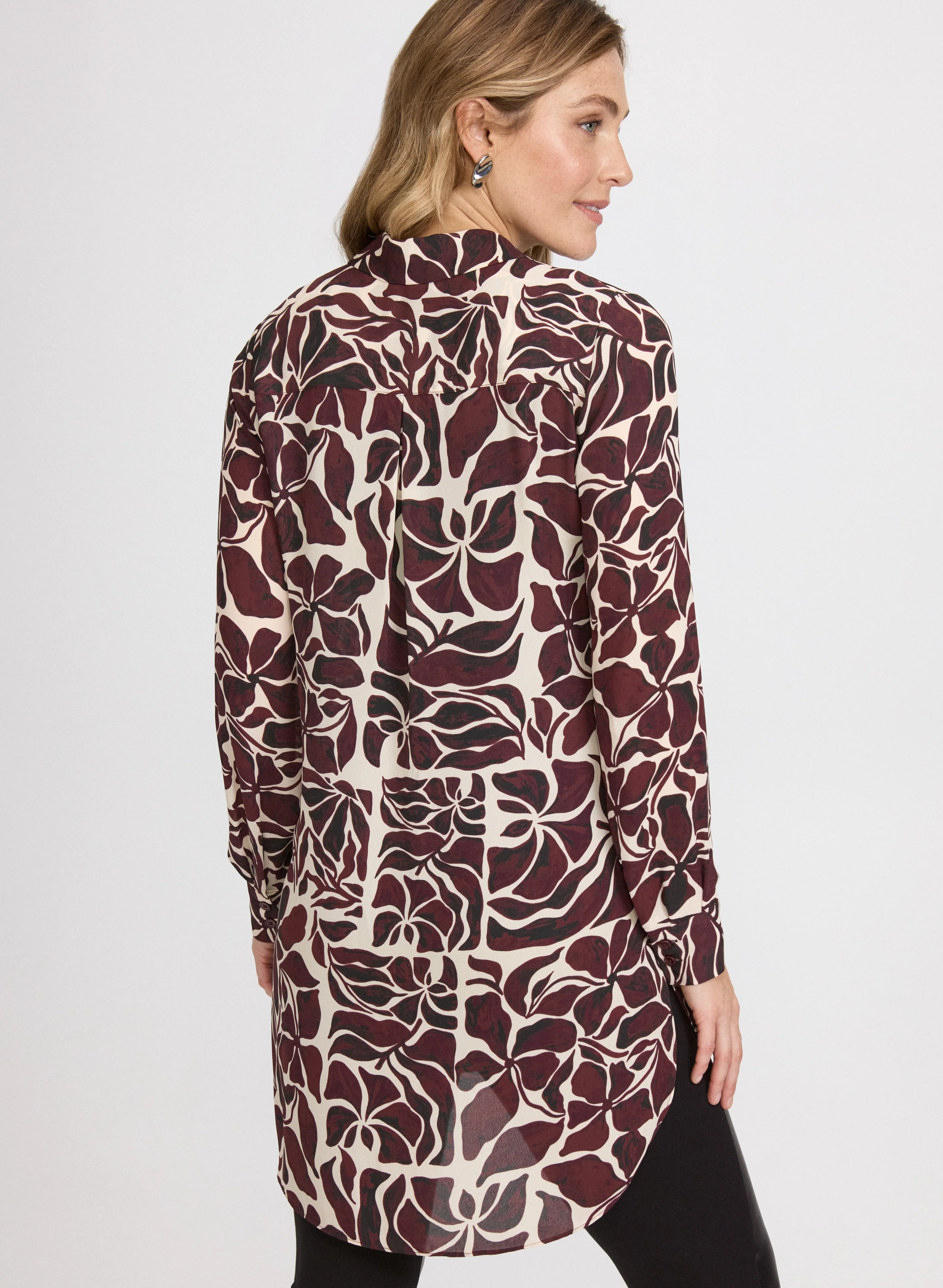 Leaf Print Blouse - Image 4