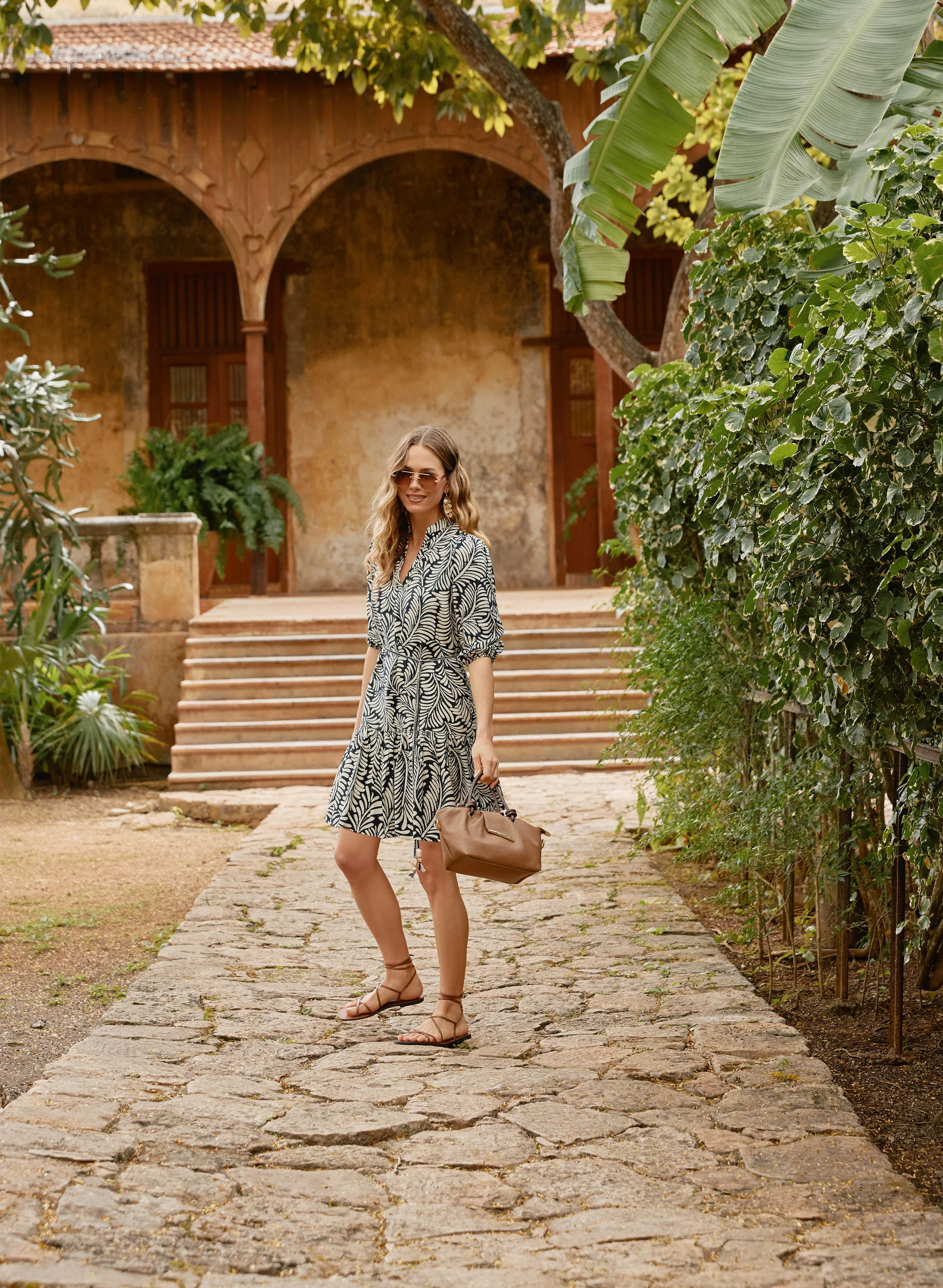 Leaf Print Dress - Image 3