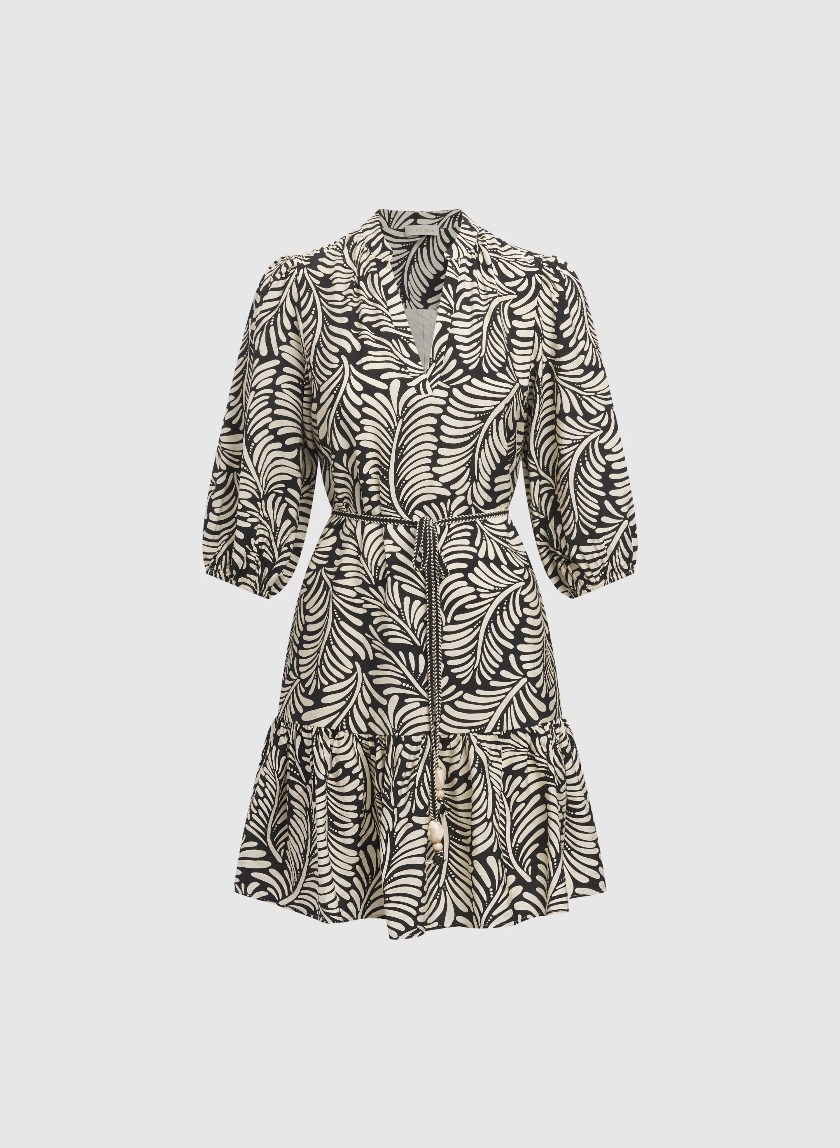 Leaf Print Dress - Image 6