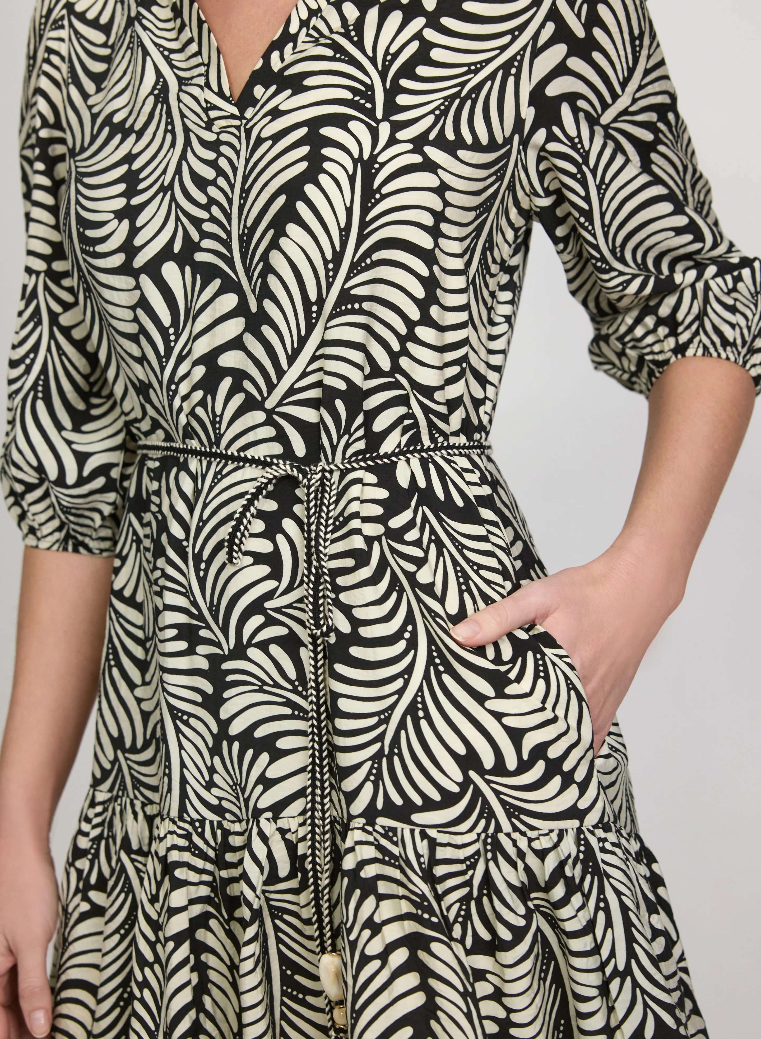Leaf Print Dress - Image 9