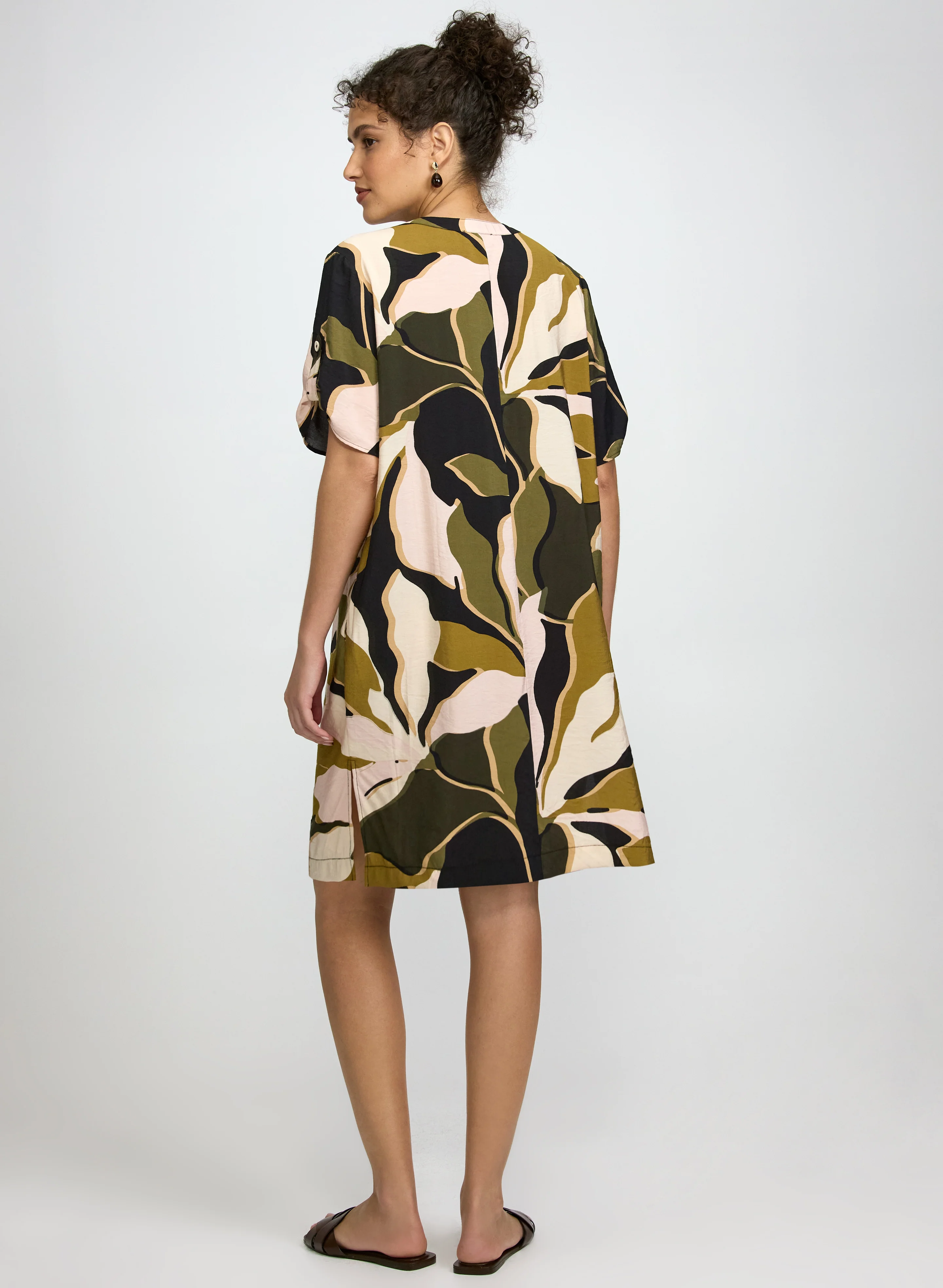 Leaf Print Dress - Image 4