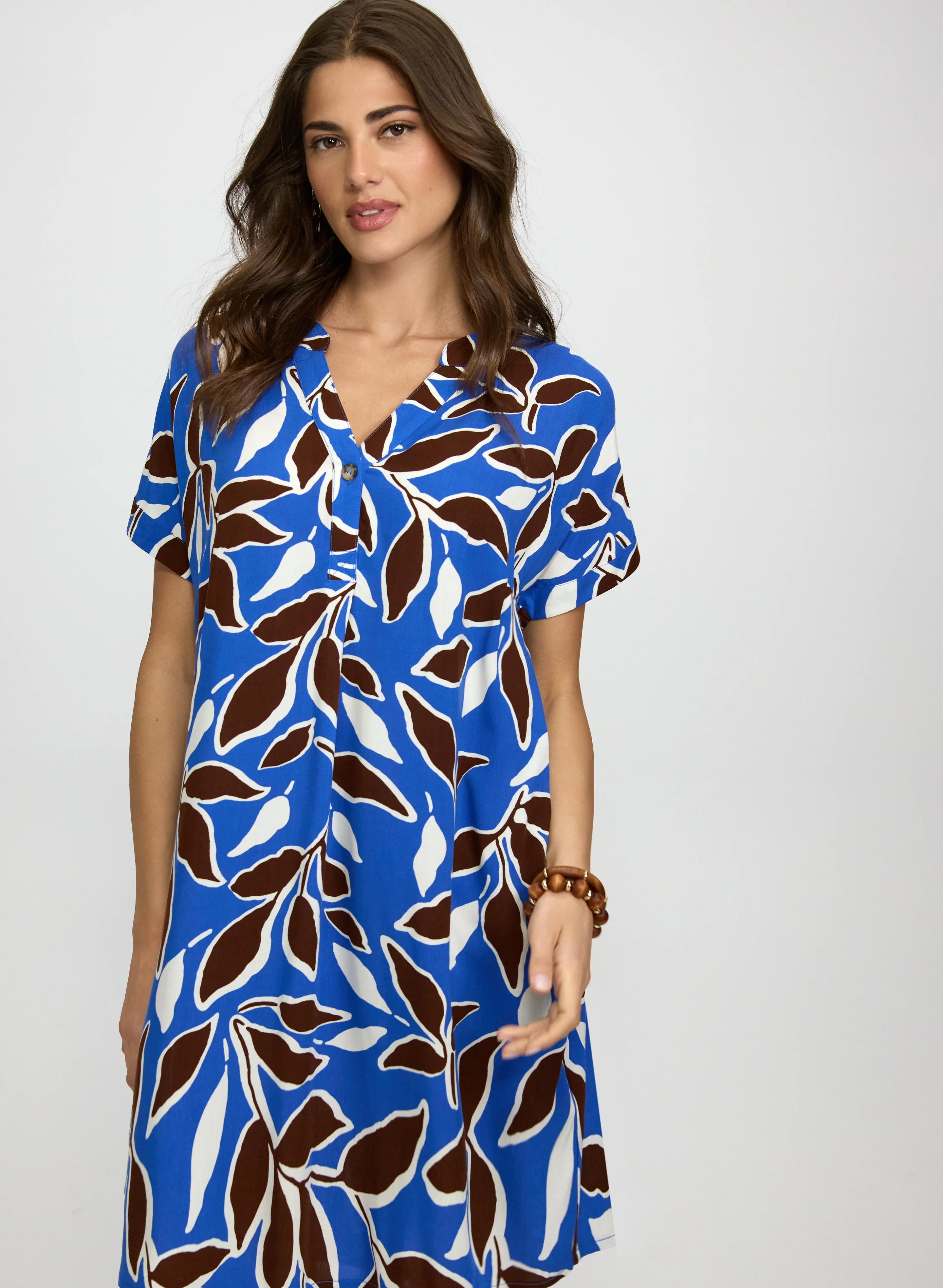 Leaf Print Dress - Image 4