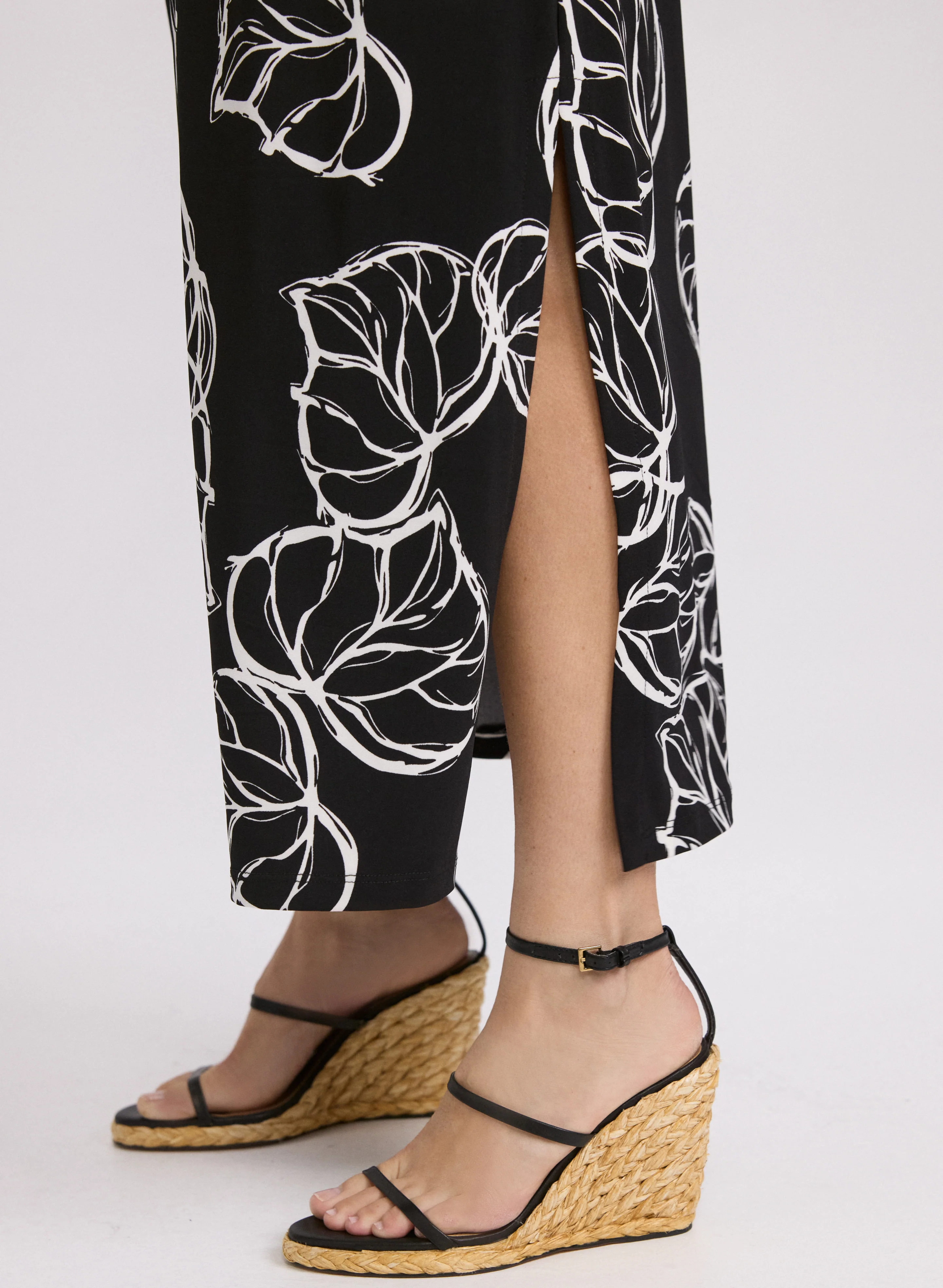 Leaf Print Maxi Dress - Image 7