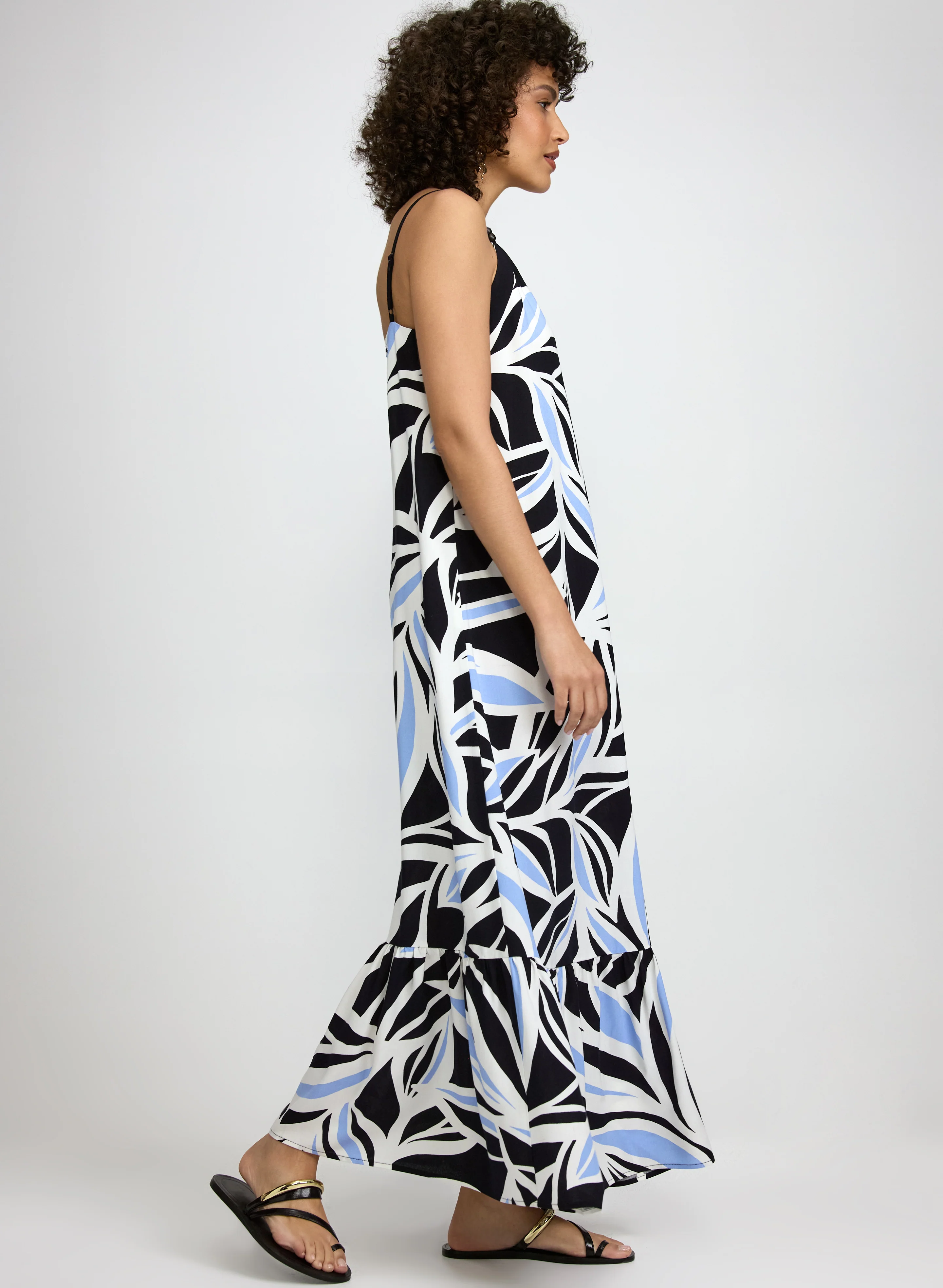 Leaf Print Maxi Dress - Image 2