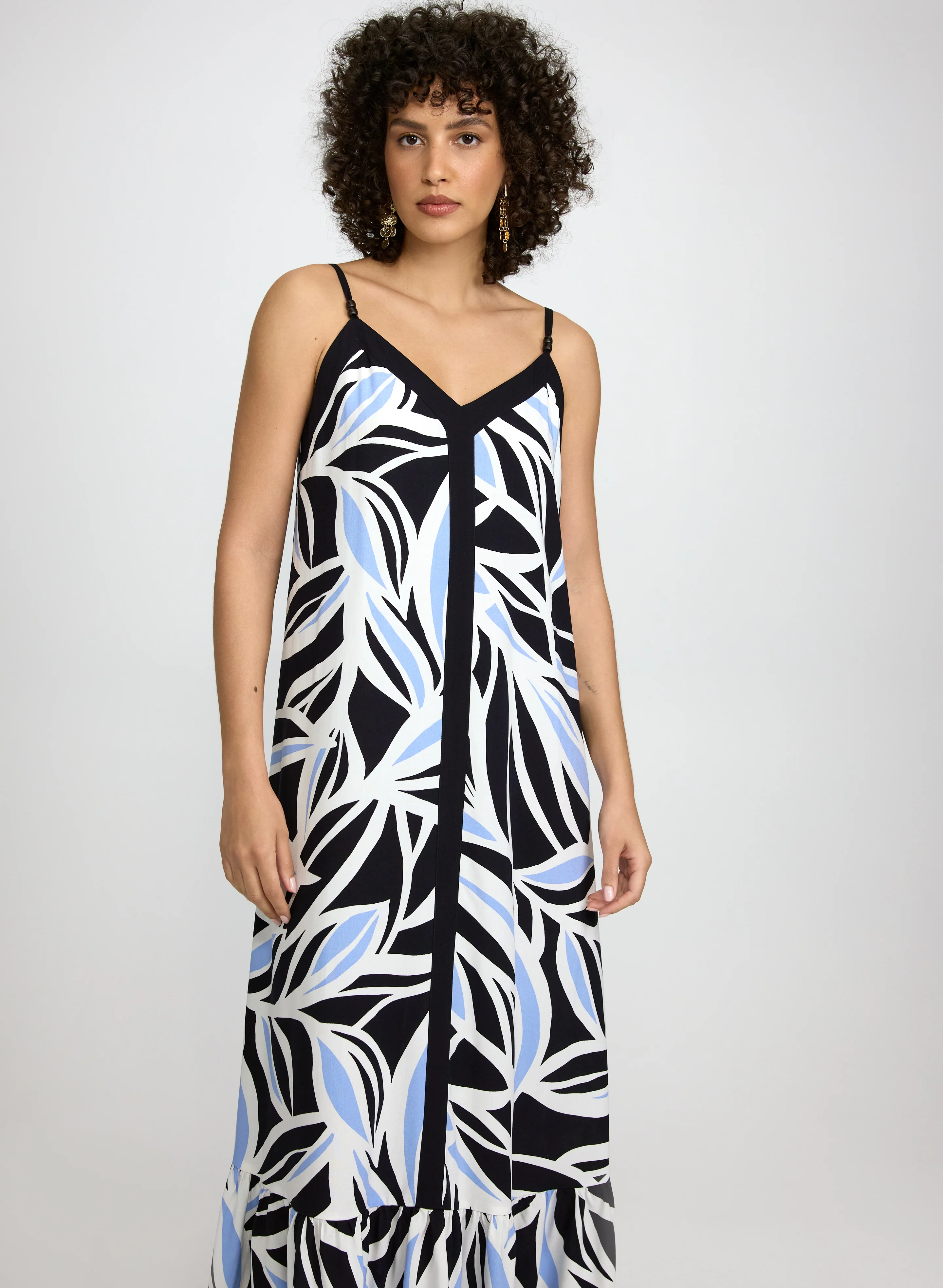 Leaf Print Maxi Dress - Image 4
