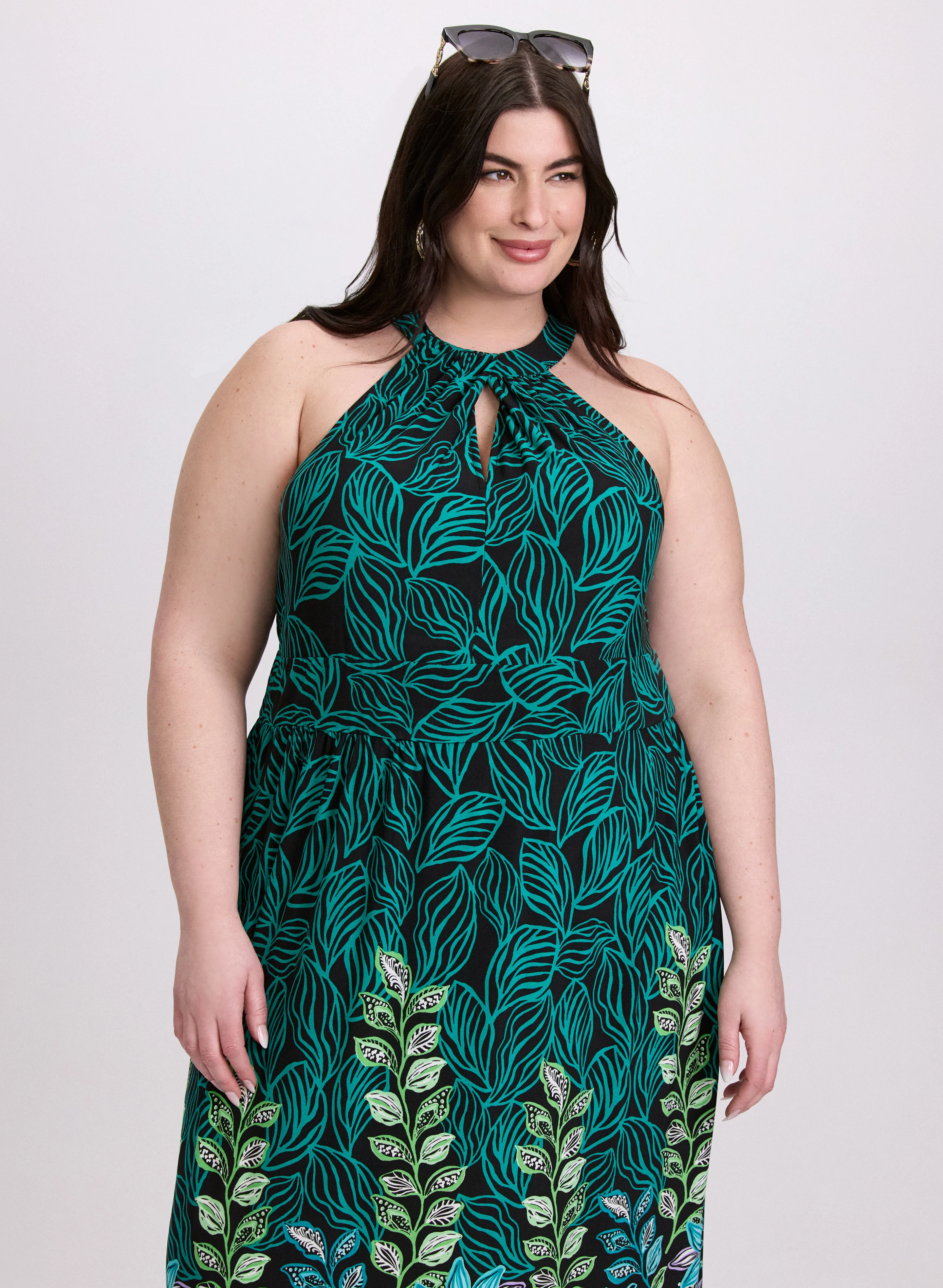 Leaf Print Maxi Dress - Image 7