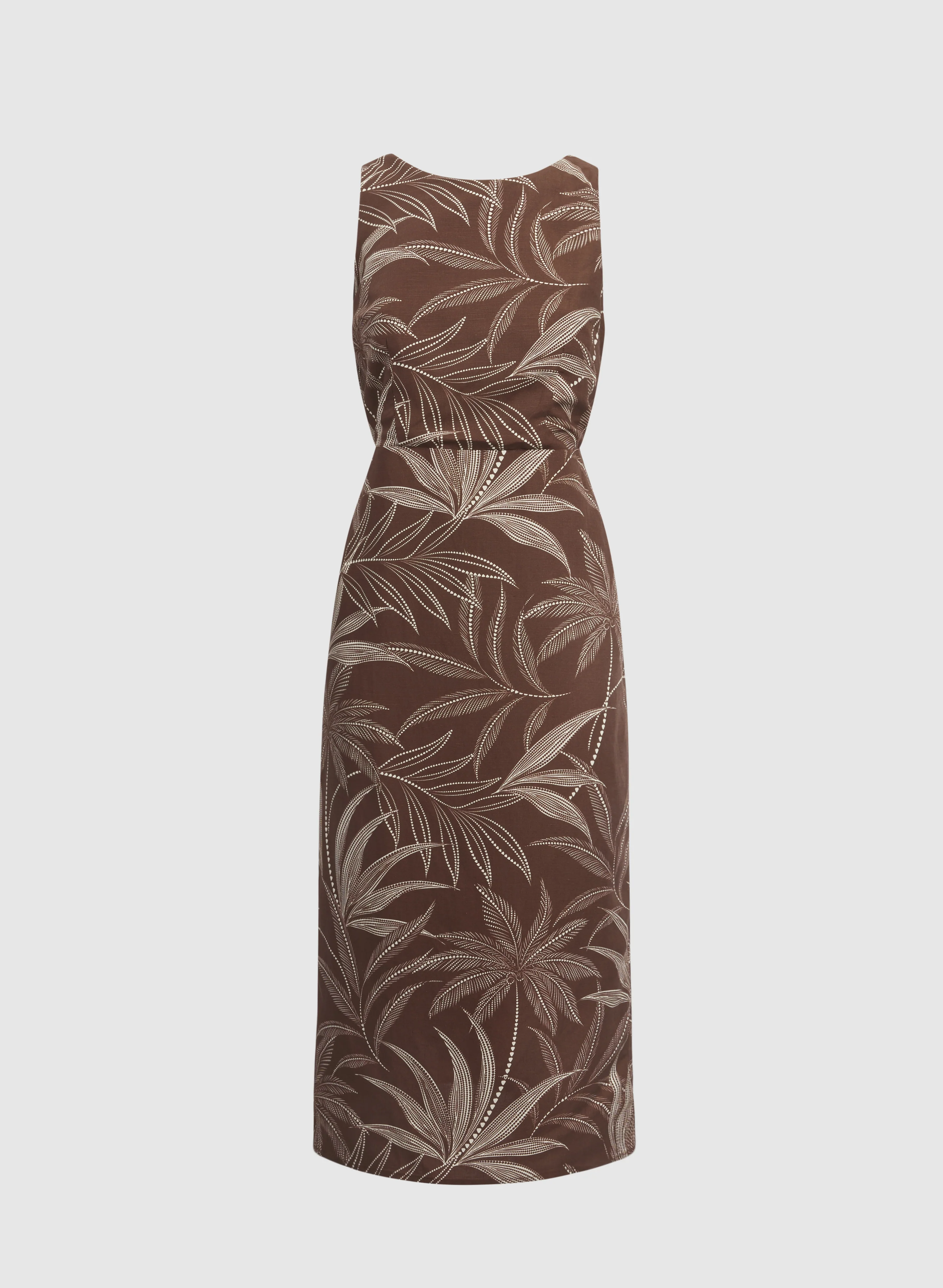 Leaf Print Midi Dress - Image 6