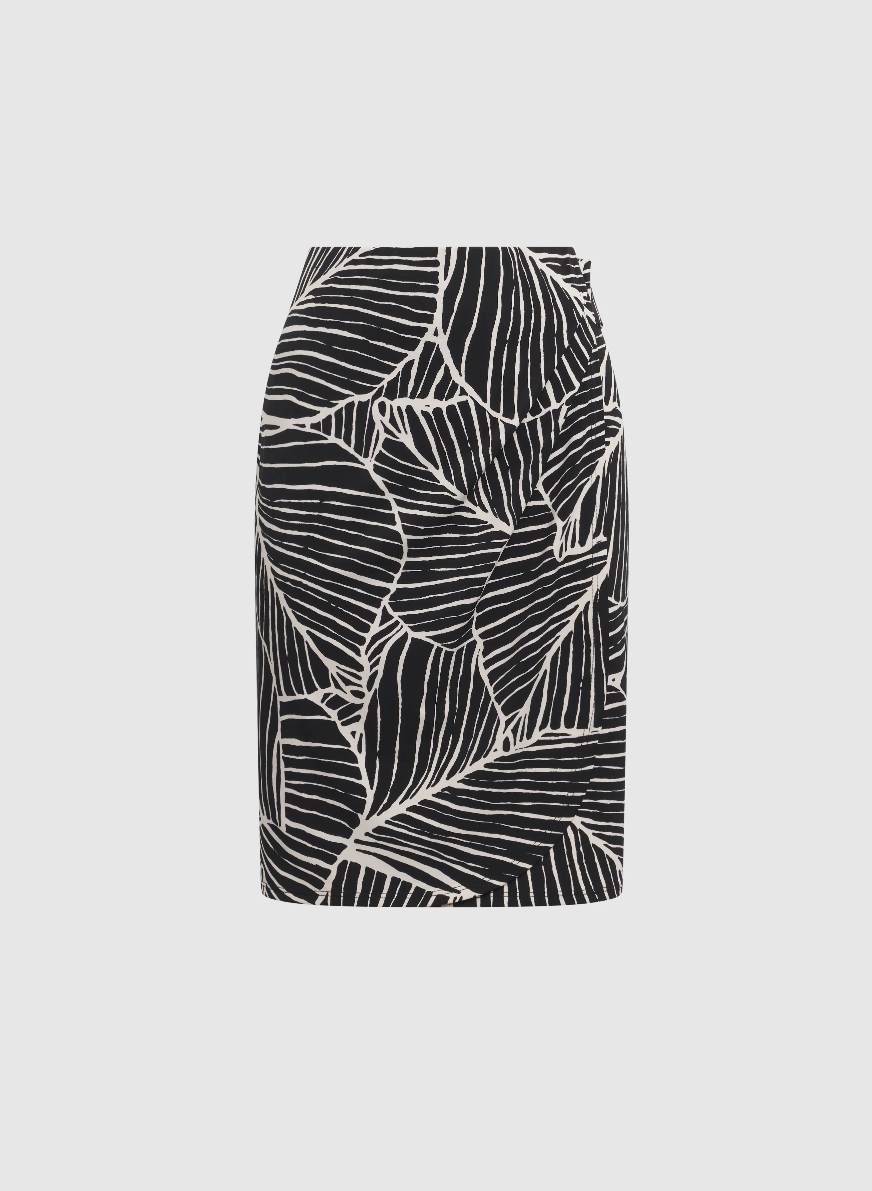 Leaf Print Pencil Skirt - Image 6