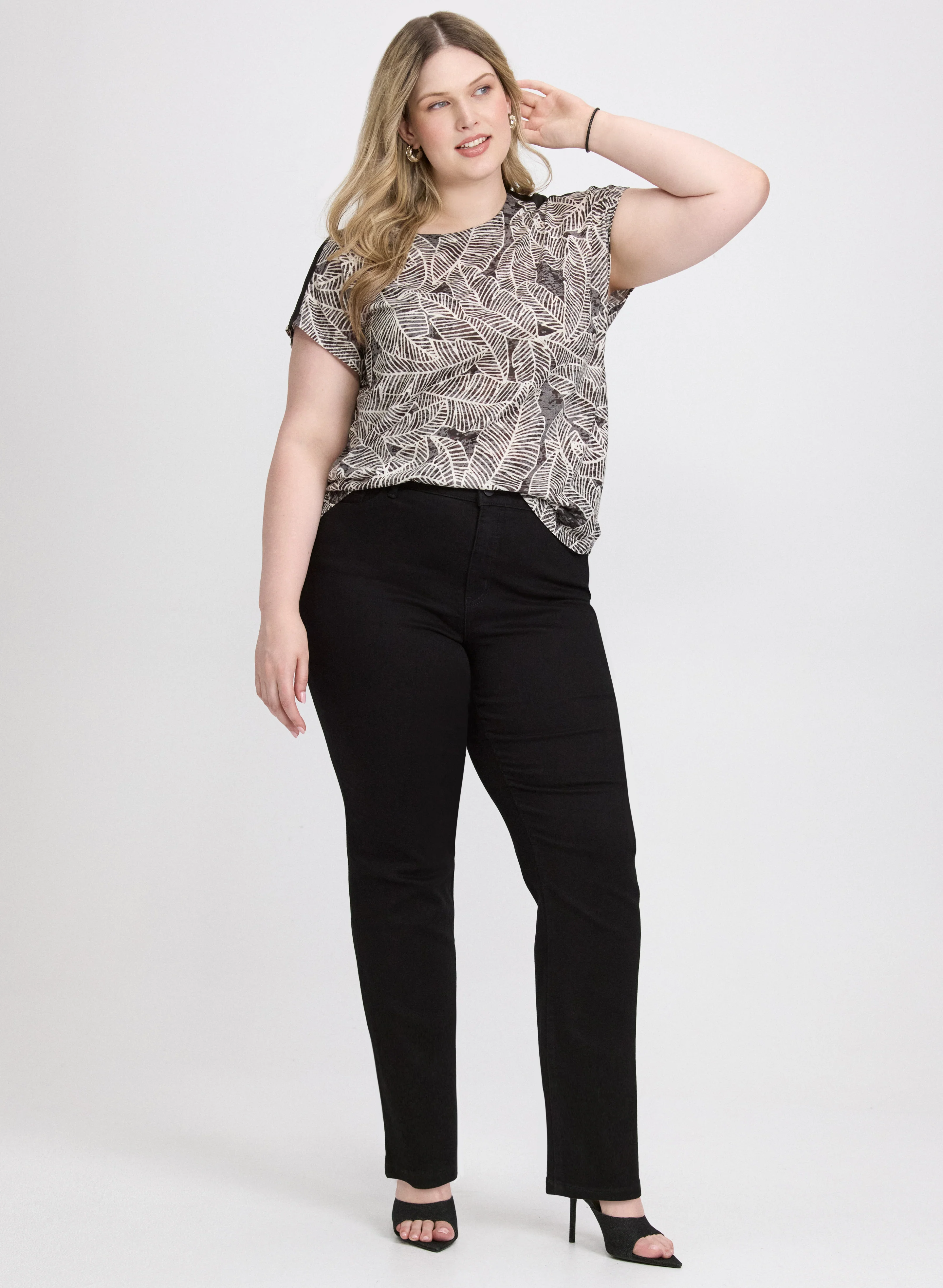Leaf Print T-Shirt - Image 3
