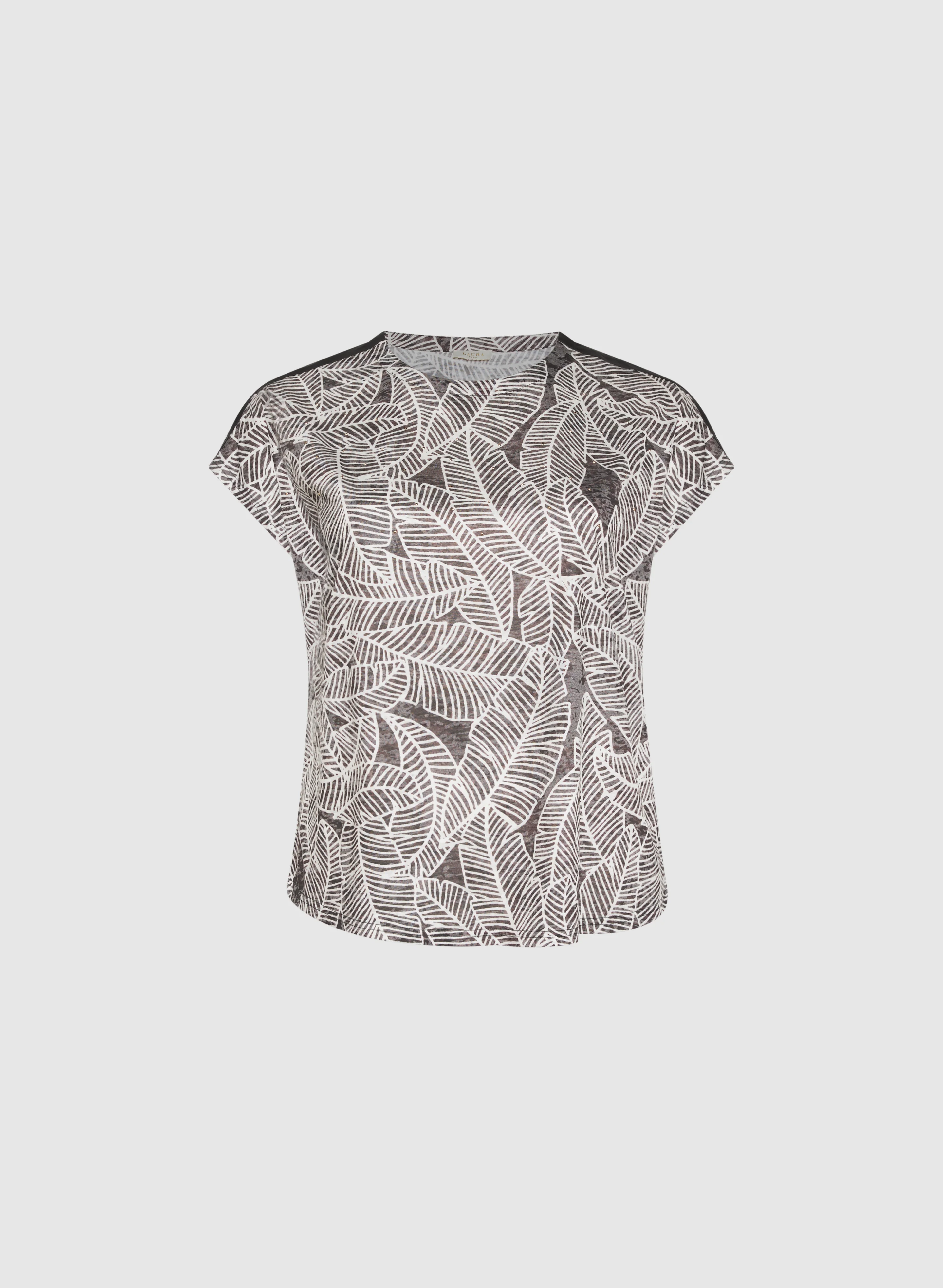 Leaf Print T-Shirt - Image 6